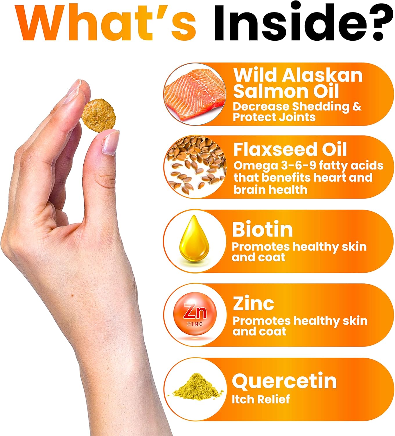 Omega 3 for Dogs - Fish Oil for Dogs Chews - Allergy and Itch Relief - Anti Shedding Supplement - Joint Health Treatment - Dry Itchy Skin and Coat Supplement - Salmon Oil - EPA & DHA - Made in USA