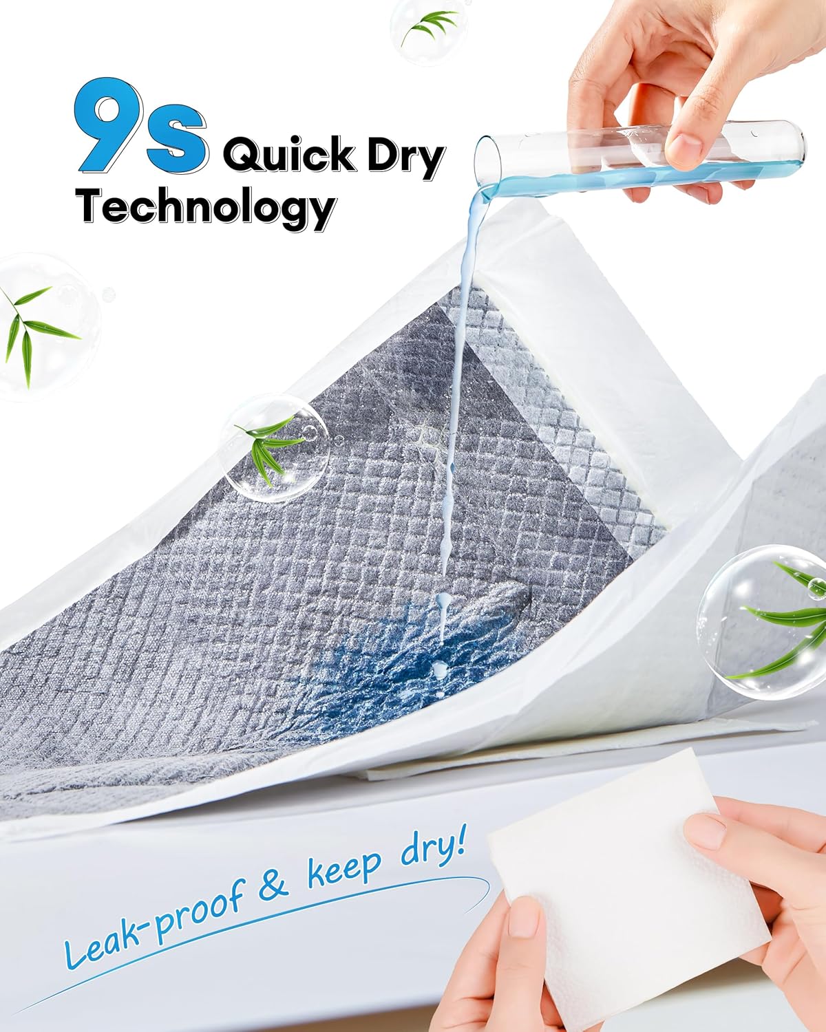 BUCATSTATE Disposable Guinea Pig Cage Liners 30 Count, Super Absorbent Guinea Pig Bedding, Bamboo Charcoal Odor Control Pee Pads for Rabbits, Ferrets and Birds (18''x24'')