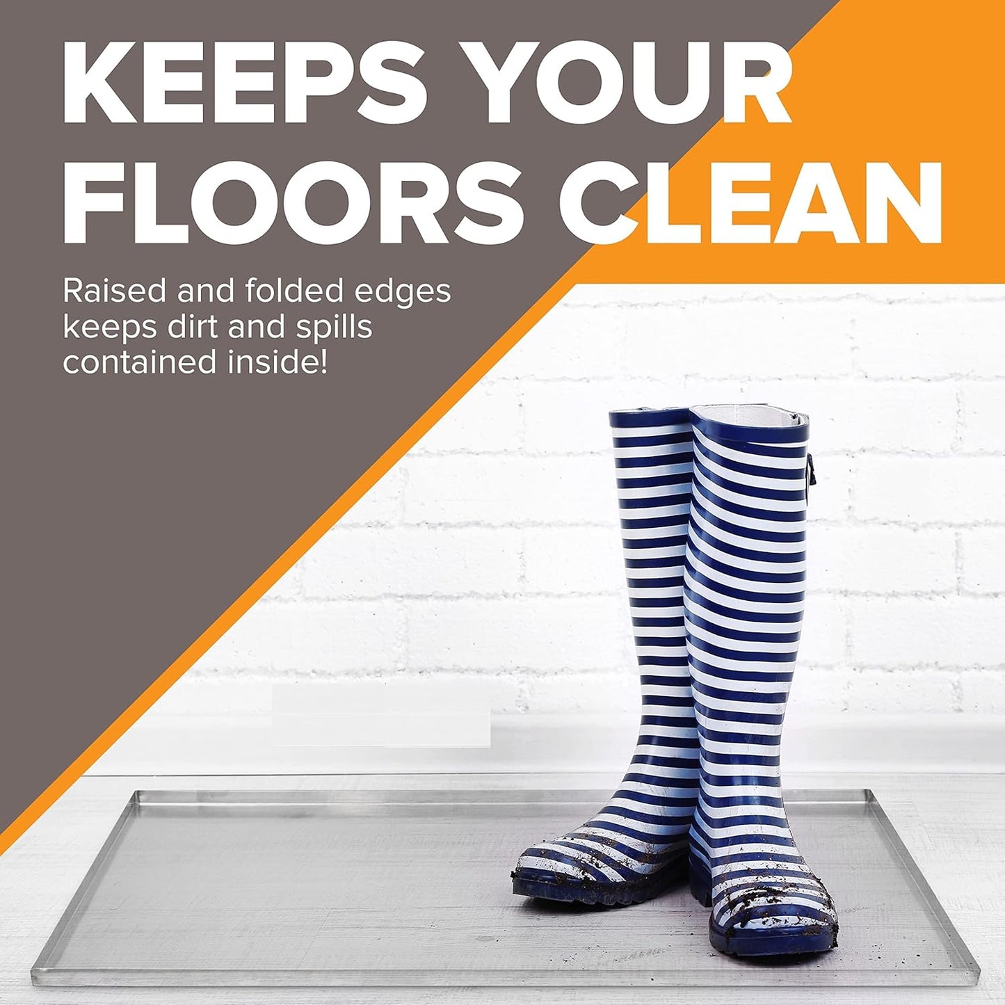 29.5" x 17.5" Metal Replacement Dog Crate Pan Chew Proof Crack Proof Pet Kennel Tray Central Dog Training Crate Pan Pet Supplies, Stainless Steel, 1" H