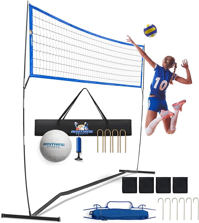 Outdoor Volleyball Net for Backyard. 12FT/20FT/32FT 4 Adjustable