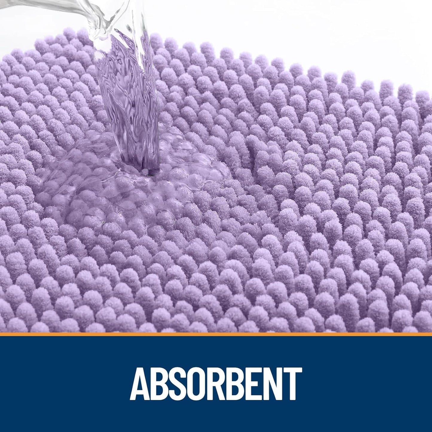 OLANLY Dog Door Mat for Muddy Paws 47x32, Absorbs Moisture and Dirt, Absorbent Non-Slip Washable Doormat, Quick Dry Chenille Mud Mat for Dogs, Entry Indoor Entryway Carpet for Inside Floor, Lavender