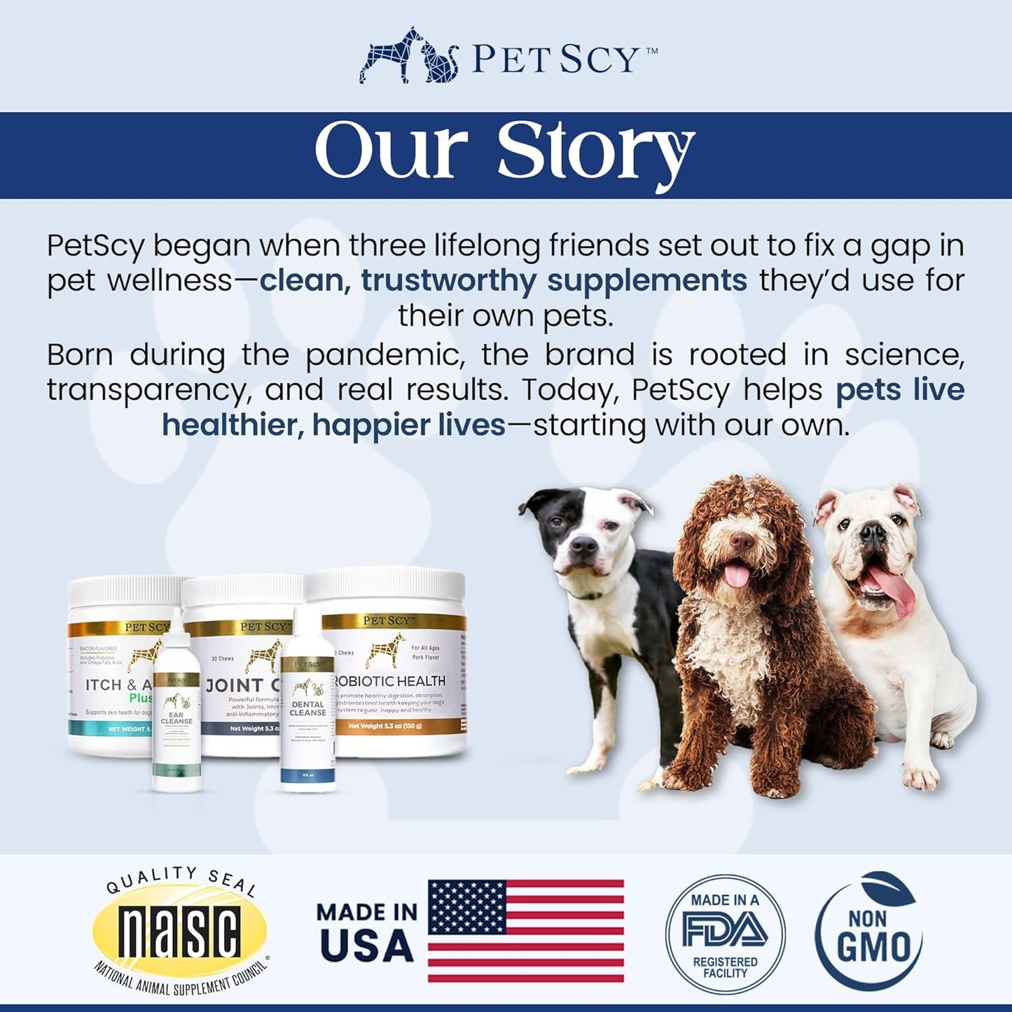 PetScy - Aloe & Oatmeal Shampoo for Dogs and Cats, Moisturizing Pet Shampoo for Skin Relief, All-Natural, Soap-Free & Gentle, Pina Colada Scent, 12 Oz