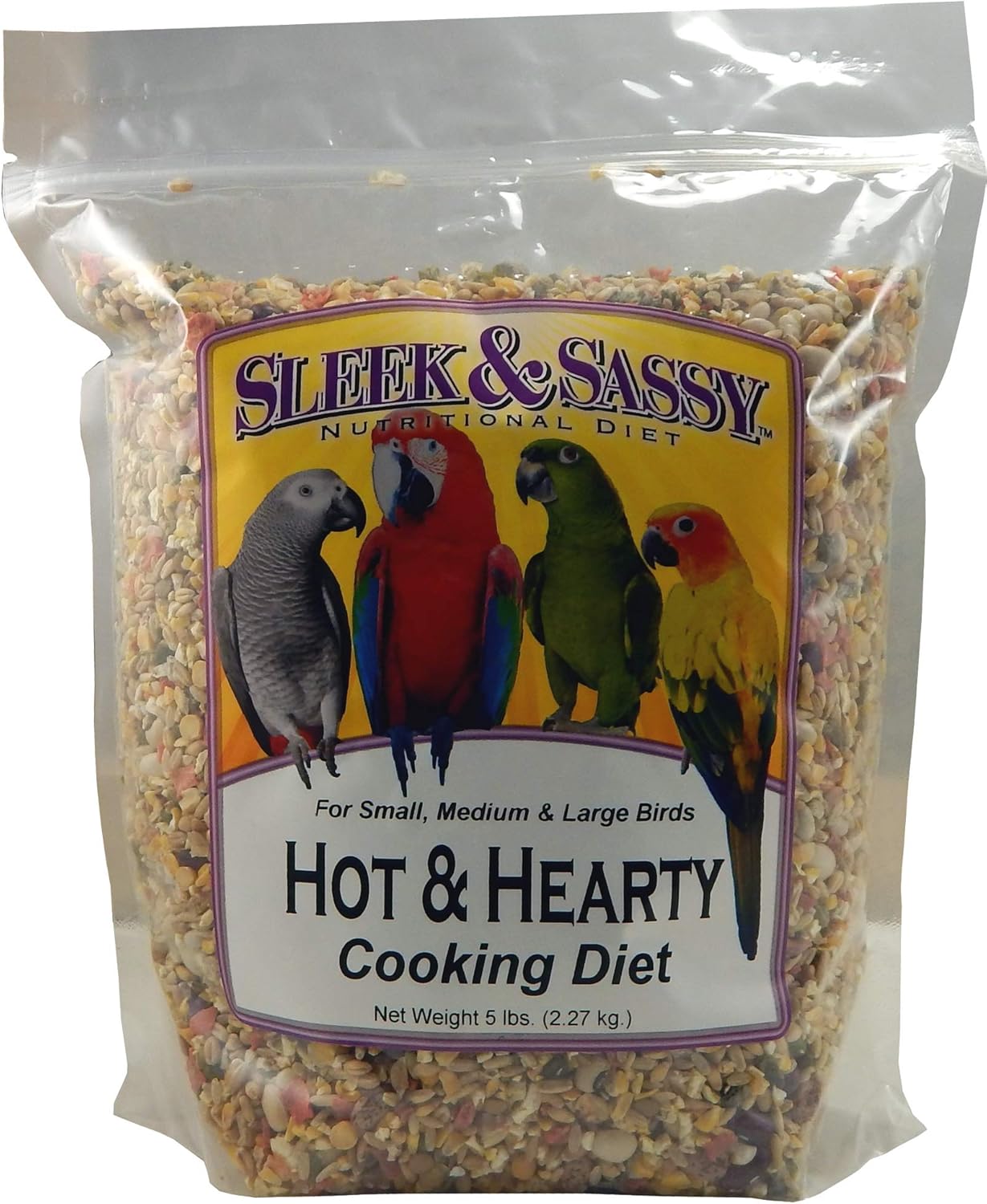 SLEEK & SASSY Hot & Hearty Premium Cooking Diet for Birds (5 lbs.)