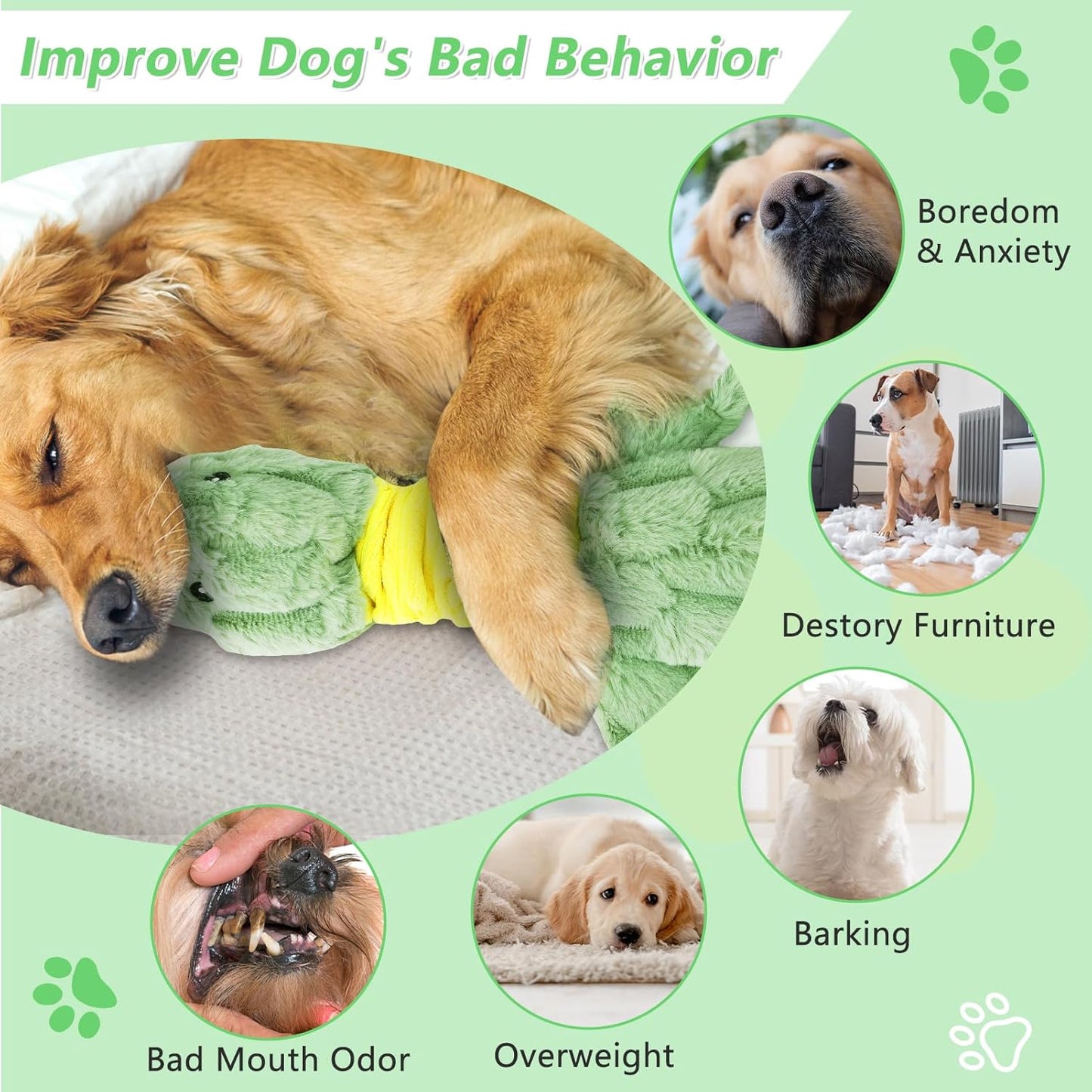 Large Plush Squeaky Dog Toys for Aggressive Chewers, Interactive Tug of War Puppy Toys for Indoor Play - Duck Stuffed Dog Toys with Soft Fabric for Small, Medium, and Large Pets