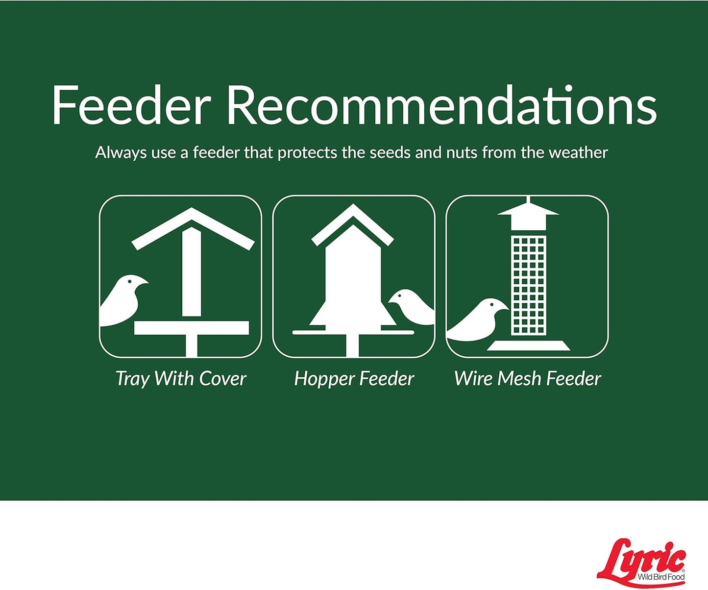 Lyric Peanut Pieces Wild Bird Seed - No Waste Bird Food - Attracts Titmice, Woodpeckers, Chickadees & More - 15 lb bag