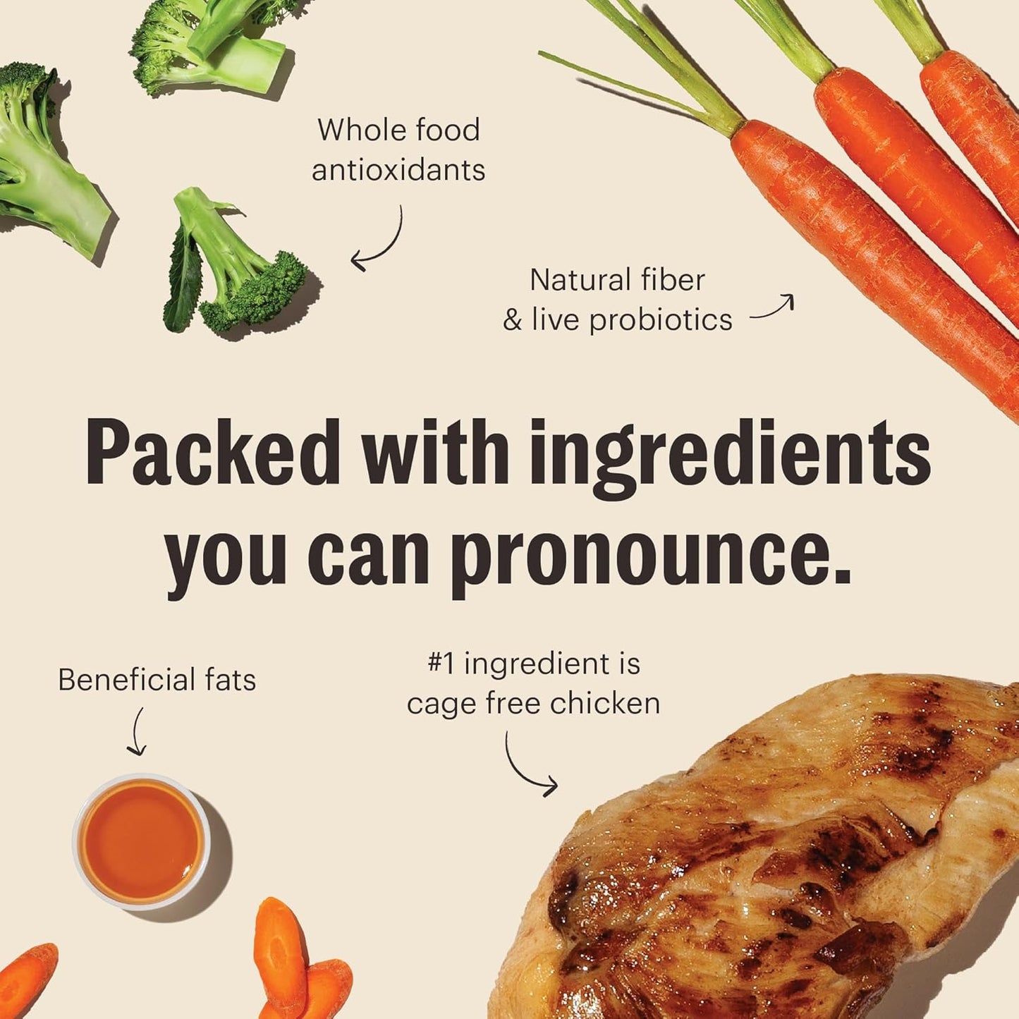 The Honest Kitchen Whole Food Clusters Small Breed Grain Free Chicken Dry Dog Food, 1 lb Trial Pouch