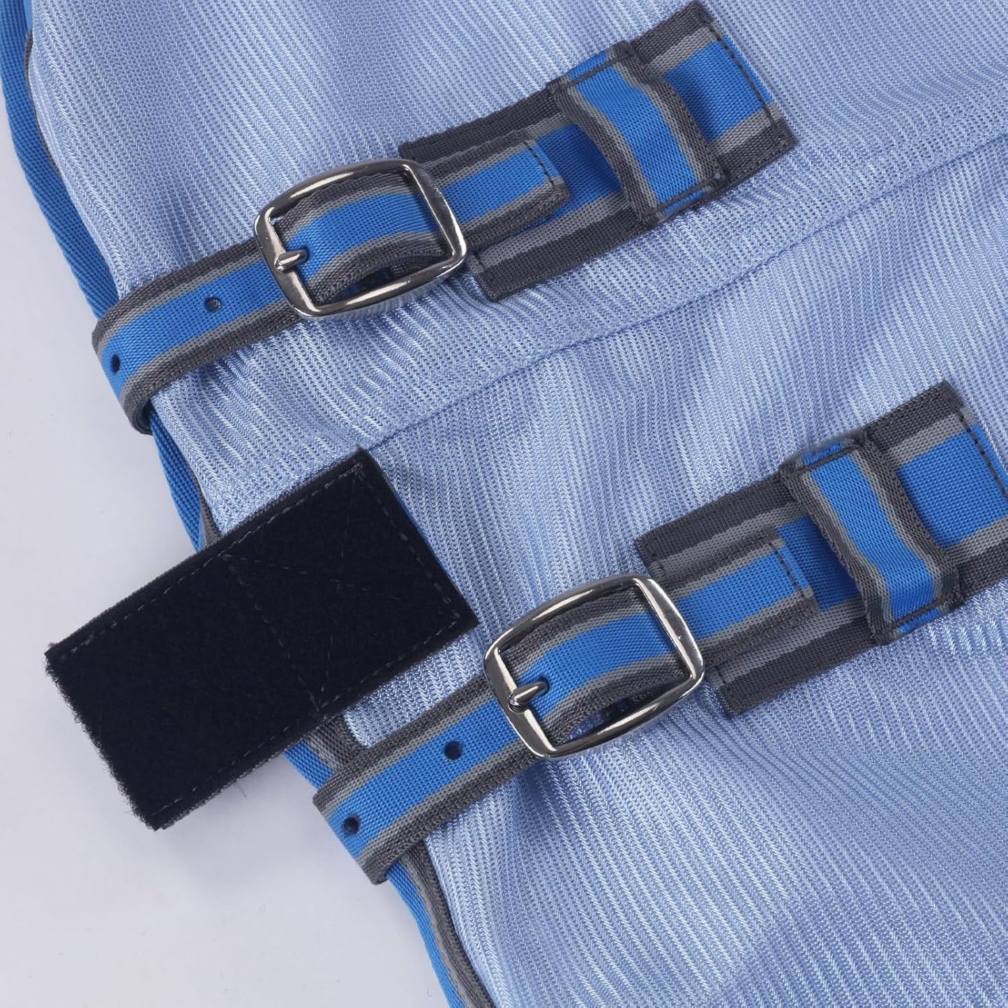 Horse Fly Sheet, Standard Neck Comfy Mesh Fly Sheet for Horses, Equine Summer Sheets UV-Protective Lightblue 81