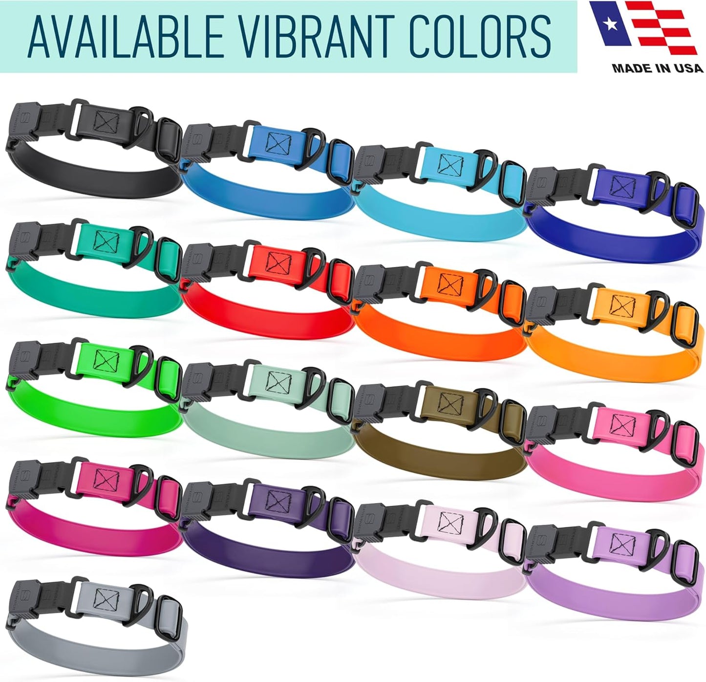 Dogline Biothane Waterproof Dog Collar with Herm Sprenger Black Stainless Steel Quick Release Buckle – Heavy Duty Tactical Durable Collar for Dogs – Comfortable and Safe Pet Collar W1 L 15-25" Orange