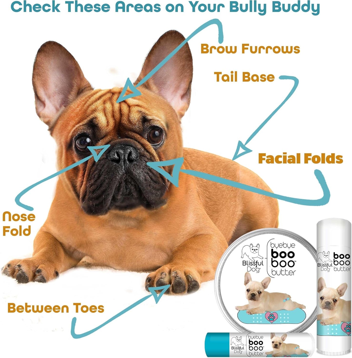 The Blissful Dog 2 oz TIN French Bulldog Booboo Butter