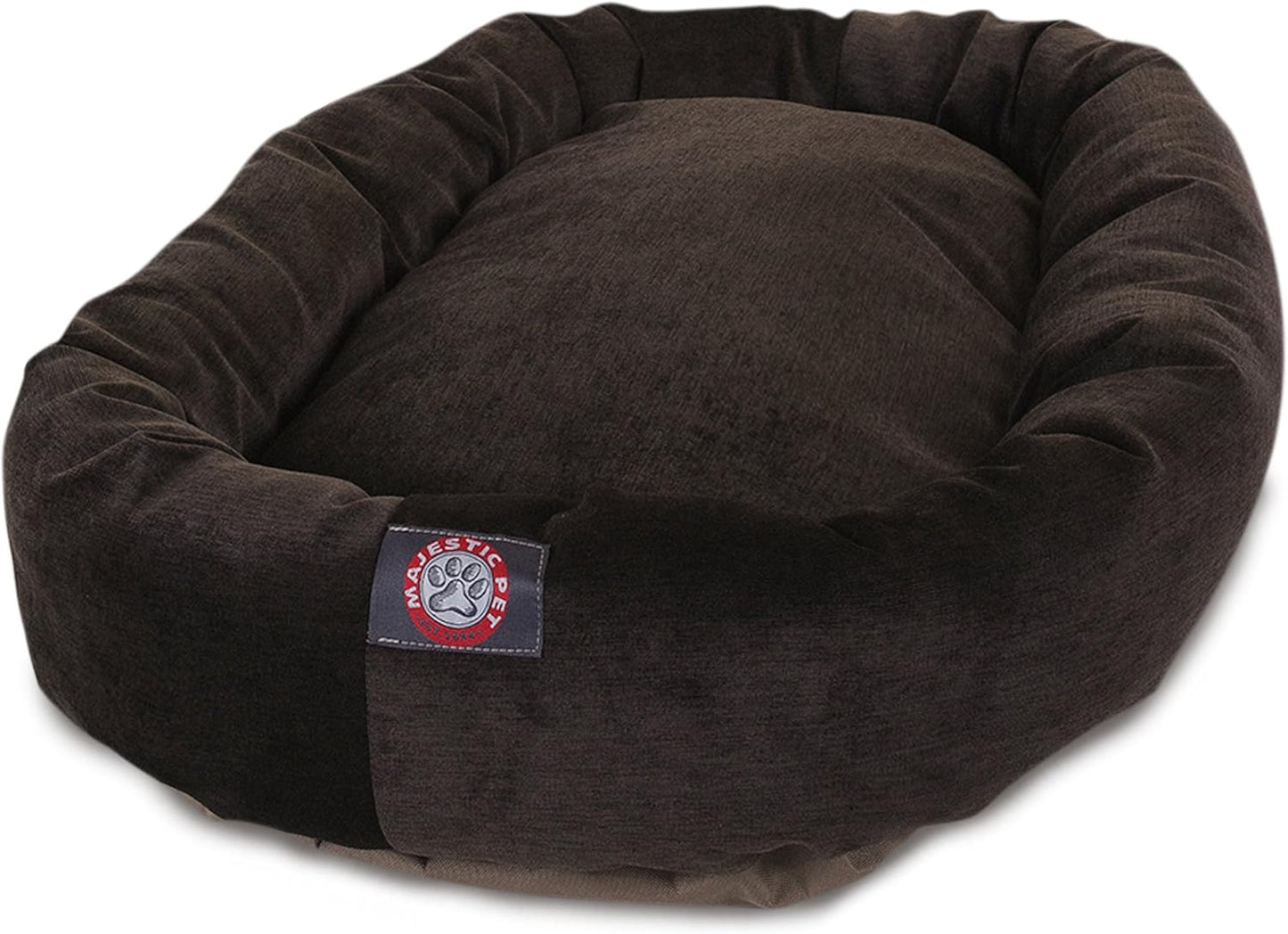 Majestic Pet Villa 40 Inch Shredded Memory Foam Dog Bed for Large Sized Dogs 40x29x9 Inch–Orthopedic Dog Bed with Removable Washable Cover-Washable Large Pet Bed with Head Support-Storm