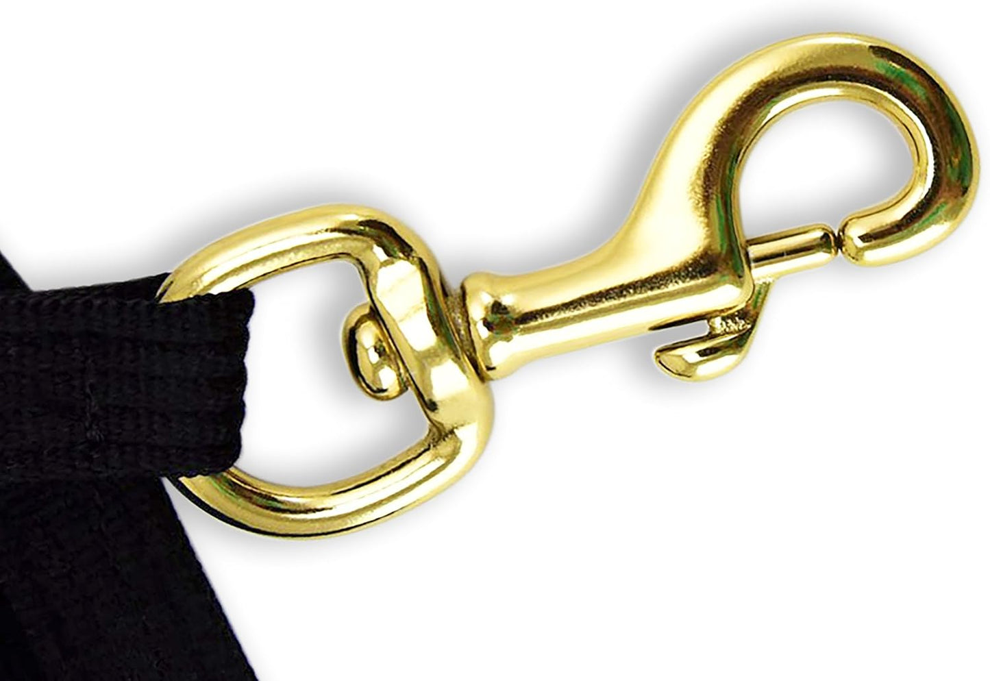 Southwestern Equine Lunge Line for Horses Cotton Horse Lunge Line with Bolt Snap & Rubber Stop (Black, 24')