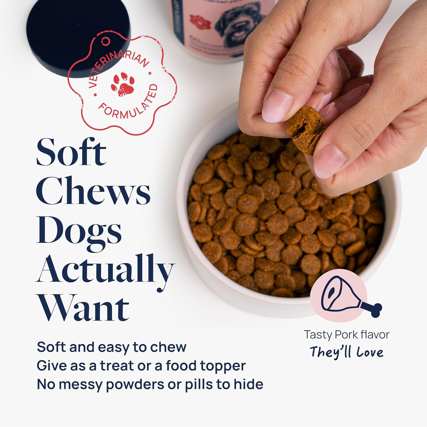 Veterinary Formula Smart Vitality Hip & Joint Supplement for Dogs with Glucosamine – Dog Joint Support, Dog Supplements for Mobility & Flexibility, 60ct