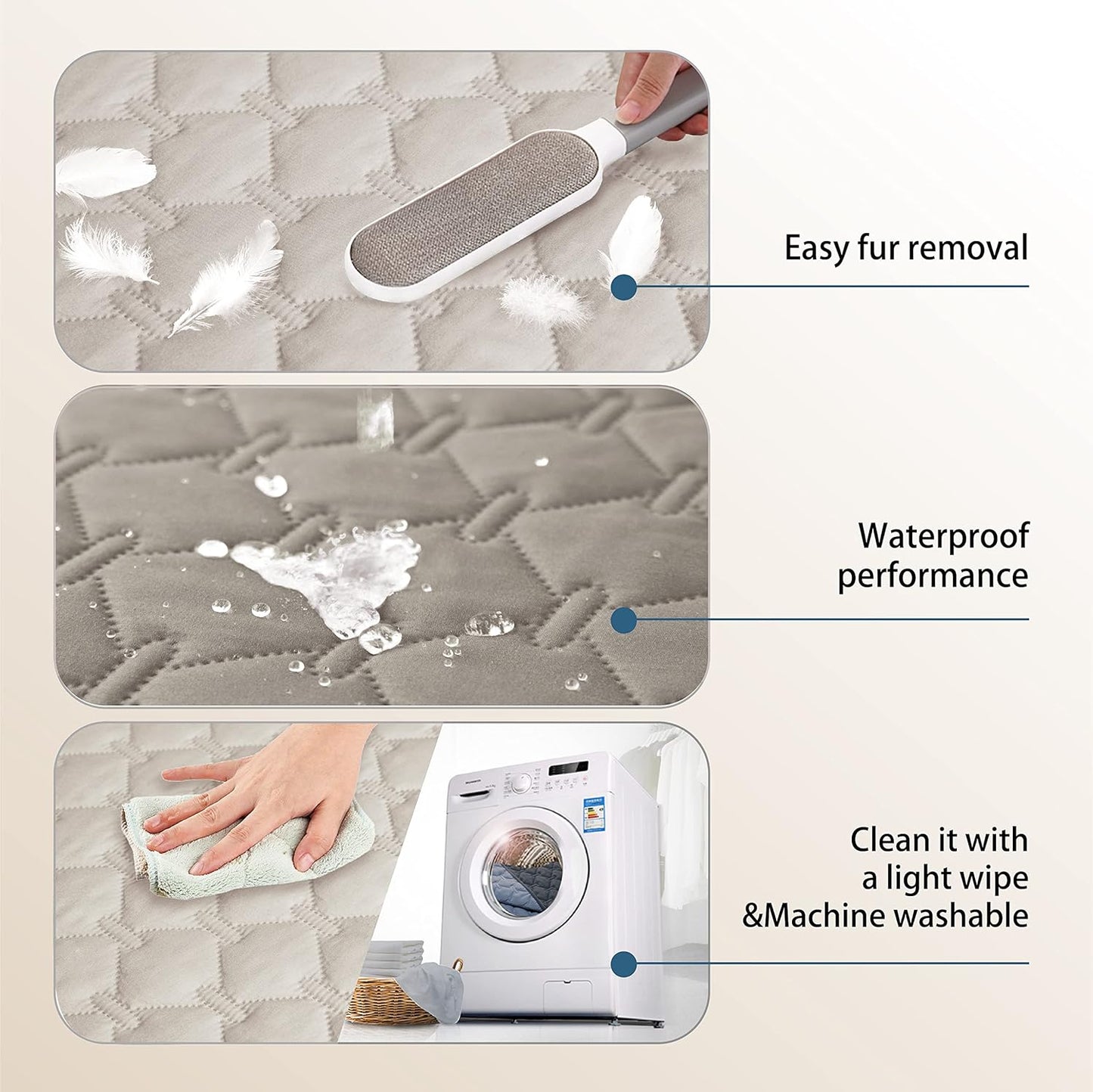 gogobunny 100% Double Sided Waterproof Dog Blanket Soft Pet Bed Cover Reversible Protect Furniture Couch Sofa Car for Puppy Cat Kids (Dark Stone/Light Stone, 30x80 Inch (Pack of 1))