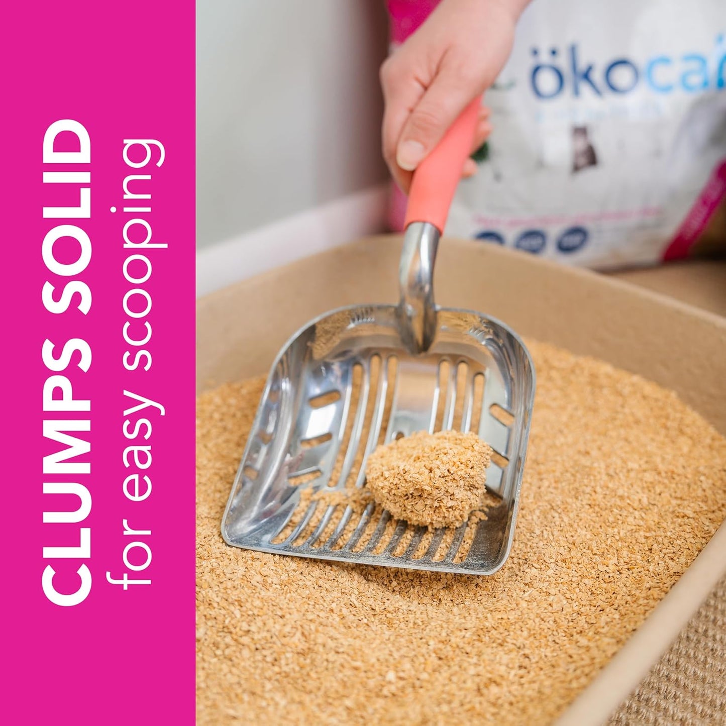 ökocat Super Soft Wood Clumping Cat Litter, Unscented, 22 pounds XL - Natural Ingredients, Stops Odor, Clumps Solid, 99% Dust Free, Great for All Cats, Sensitive Paws, Kittens