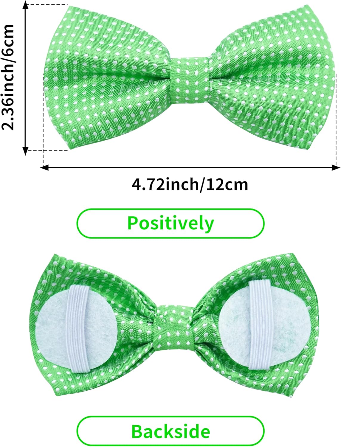 PET SHOW 8 Pack Dot Big Dogs Collar Embellishment Attachment Bow Ties for Medium Large Dogs Collar Charms Accessories Slides Bowties for Birthday Wedding Parties Assorted