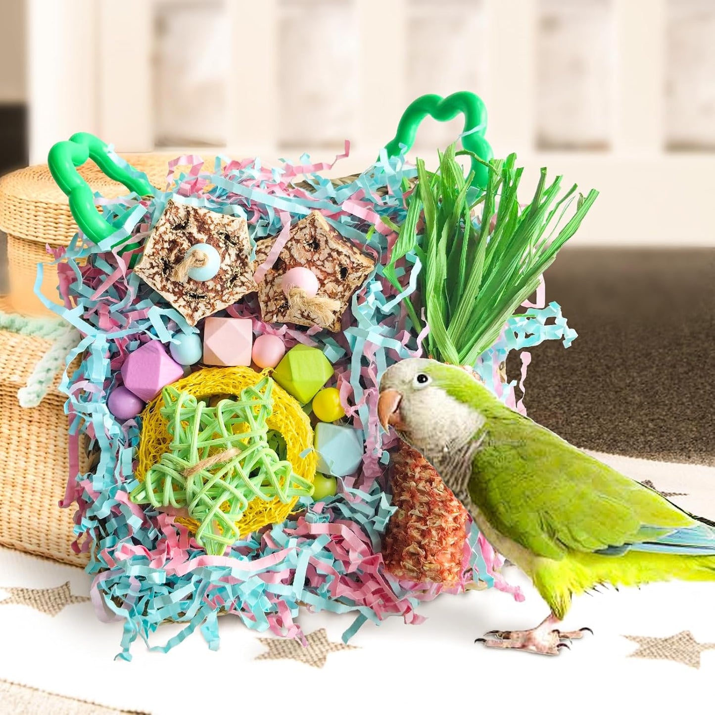 Bird Toys For Cockatiels, Tyotrbs Bird Toys For Conures Parakeet Toy BirdsToy For Parrots Birds Foraging Toy ParrotToys BirdCage Accessories Lovebird Cage Accessories for Small Birds