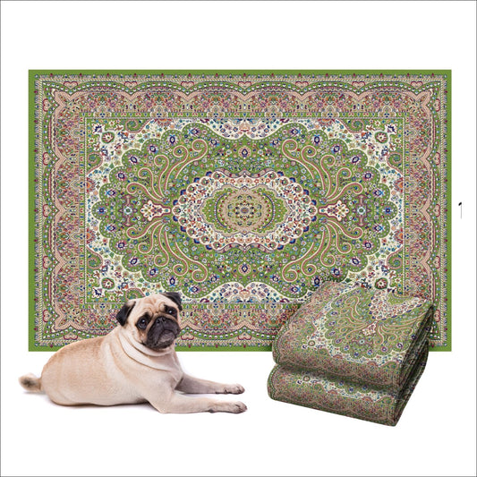 LOVEWAG Washable Dog Pee Pads, 24" x 36", 3 Waterproof, Non-Slip, Super Absorbent, Reusable Machine-Washable, 2-Pack (Peacock Garden)