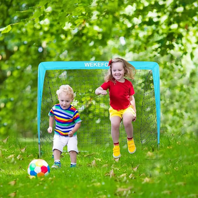Soccer Goal Kids Soccer Net for Backyard Set 2 - 2.9'x2.4' Portable 1-8