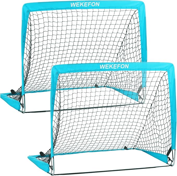 Soccer Goal Kids Soccer Net for Backyard Set 2 - 2.9'x2.4' Portable 1-8