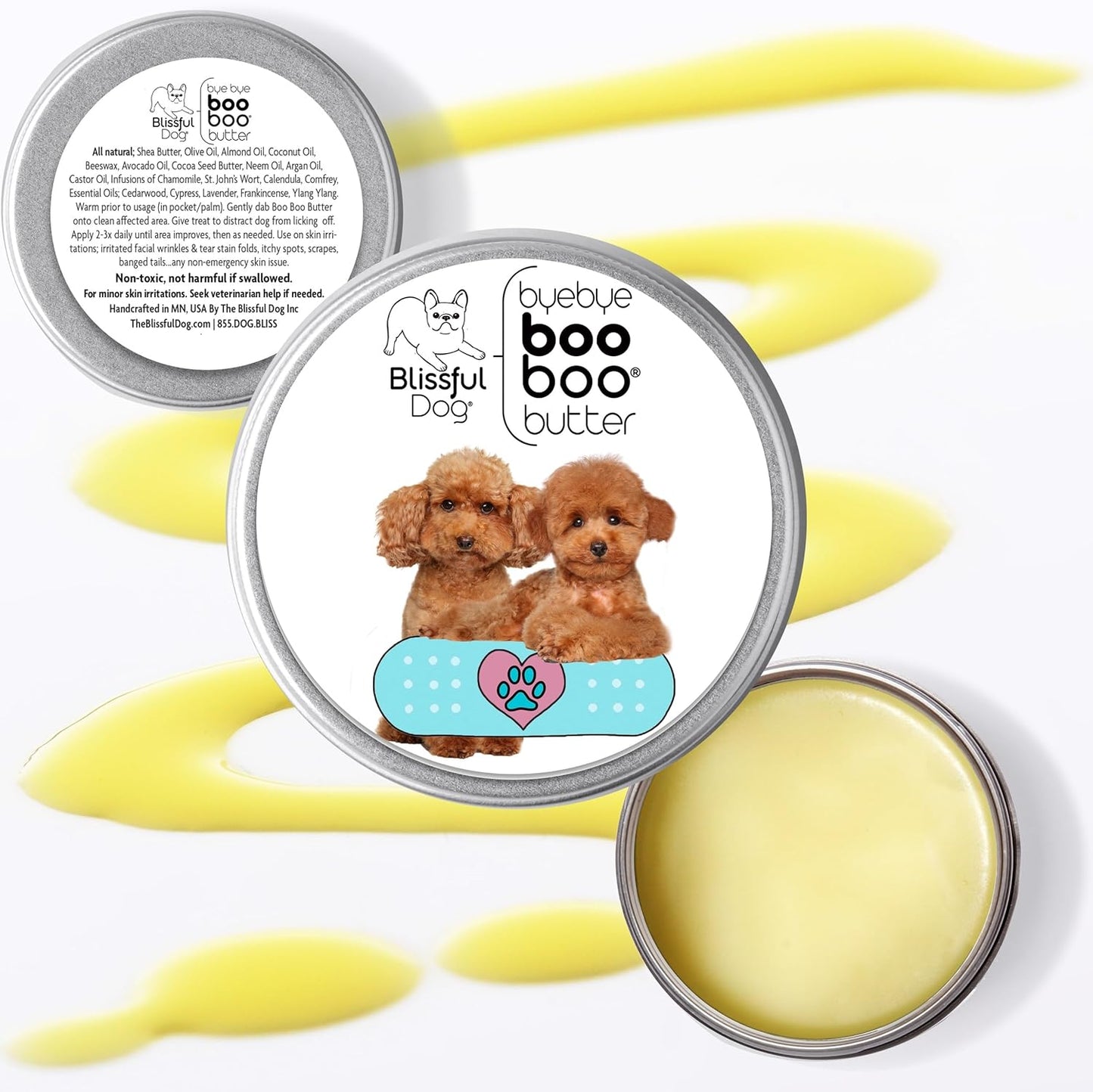 The Blissful Dog 2 oz TIN Poodle Booboo Butter