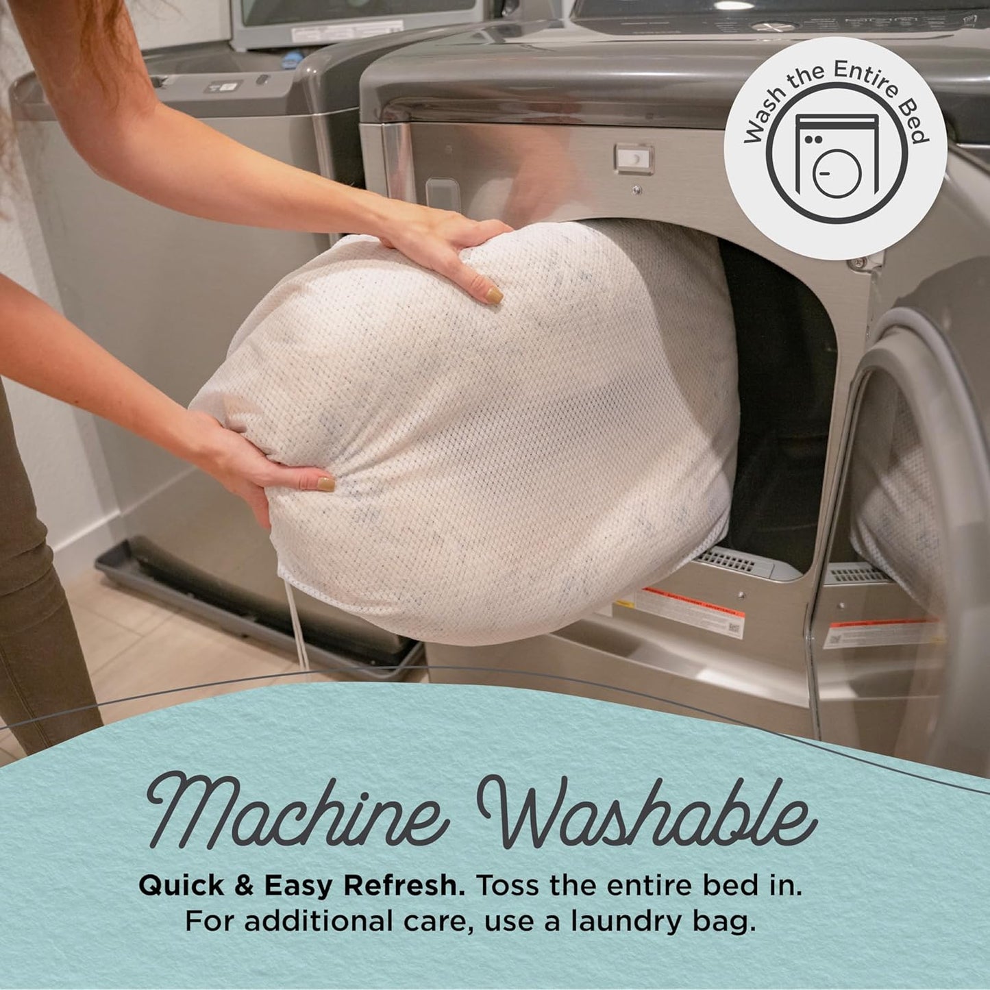 Best Friends by Sheri Original Calming Donut Dog and Cat Bed, Lux Faux Fur, Mink Dark Gray, (23in x 23in) - Anxiety Relief for Pets Up to 25 lbs