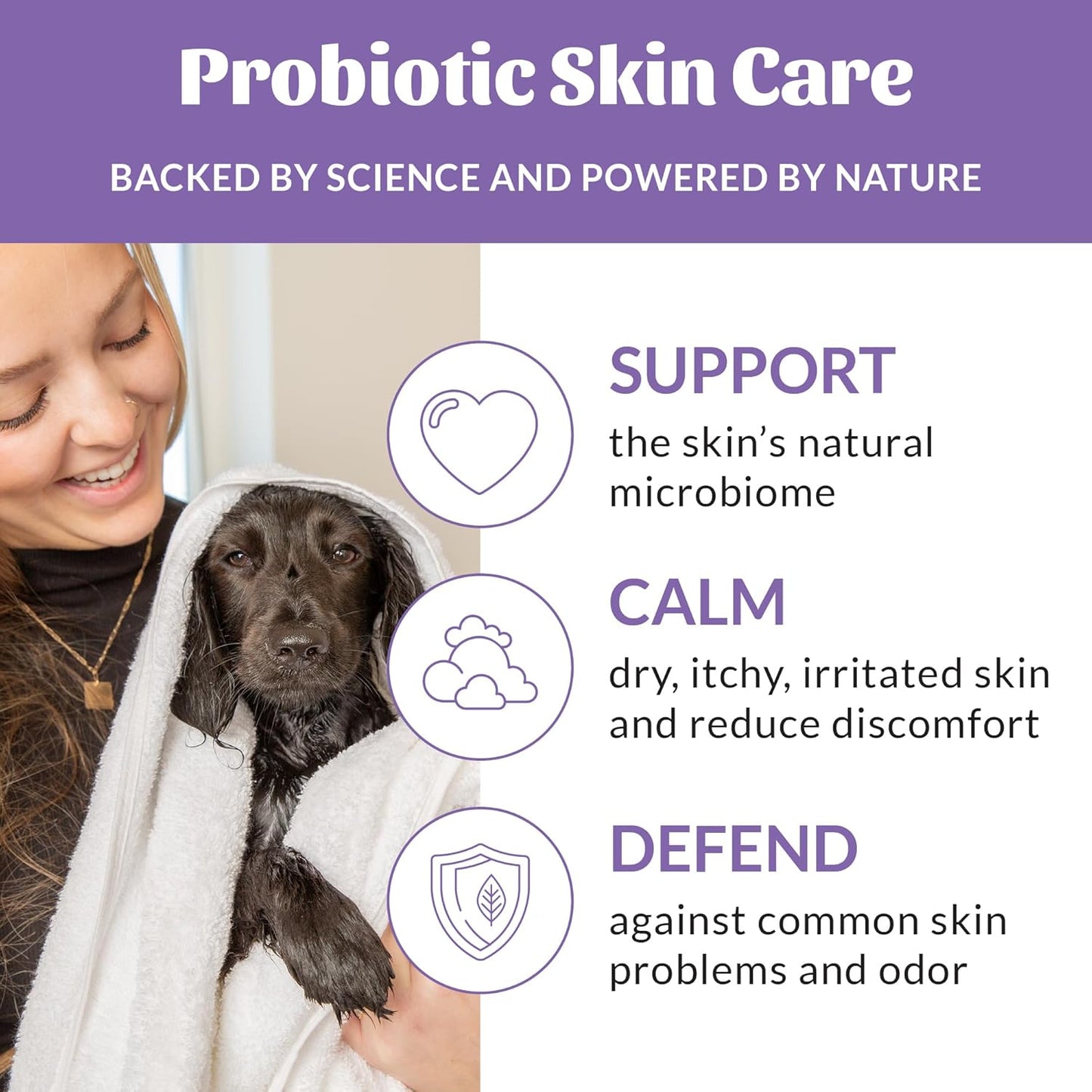 Skout's Honor Probiotic Dog Shampoo & Conditioner with Avocado Oil & Omega-3s, 97% Natural, Paraben & Sulfate-Free, Cruelty-Free, 16oz, Lavender, 2-Pack