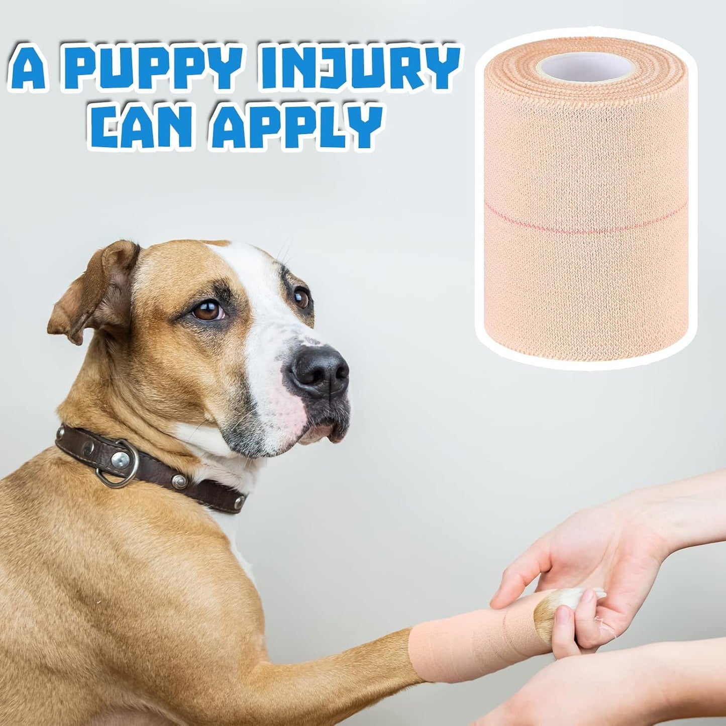 Nuanchu 16 Rolls Elastic Adhesive Bandage Tape Self Adherent Cohesive Flexible Stretch Elastic Athletic Tape for Sports Ankle Knee and Wrist, Vet Wrap for Horses Pets Cats Dogs(3 Inch x 5 Yard)