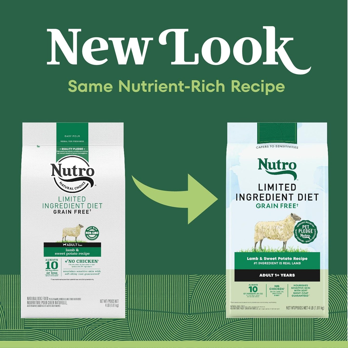 Nutro Limited Ingredient Diet Adult Dry Dog Food, Lamb & Sweet Potato Recipe, 4 lbs.