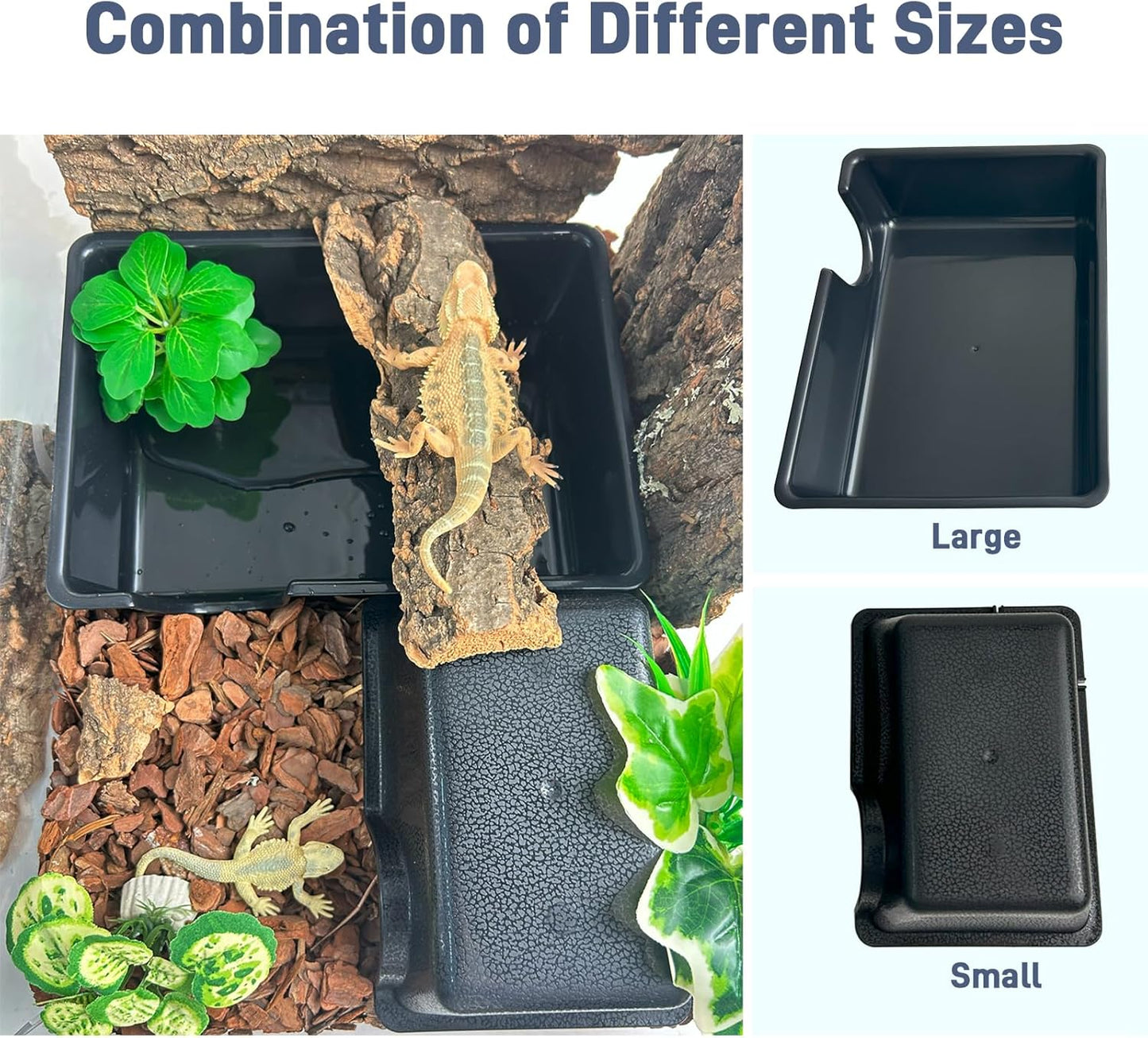Small Humid Hideout Cave for Reptiles, Snake Hide for Ball Pythons, Gecko Hide, Leopard Geckos, Bearded Dragons,Compact Terrarium Decor with Easy-Clean Design (6.70"x4.72"x2.56")