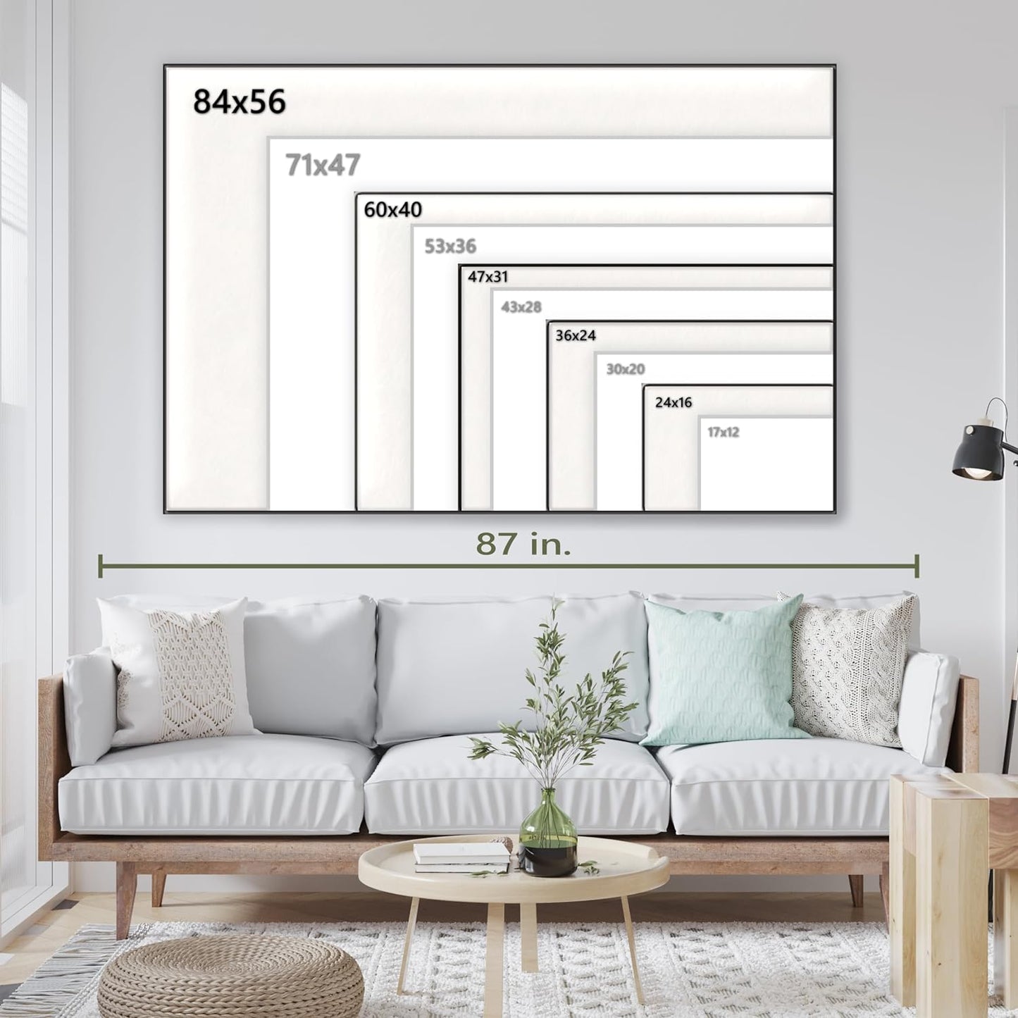 Nature Wall Art Prints - Ocean Forest Mountain Lake Canvas Landscapes - Small to Extra Large Living Room Bedroom Kitchen Bathroom Décor (Misty Fall Reflection, 39L" x 59W" - 3 Panels)