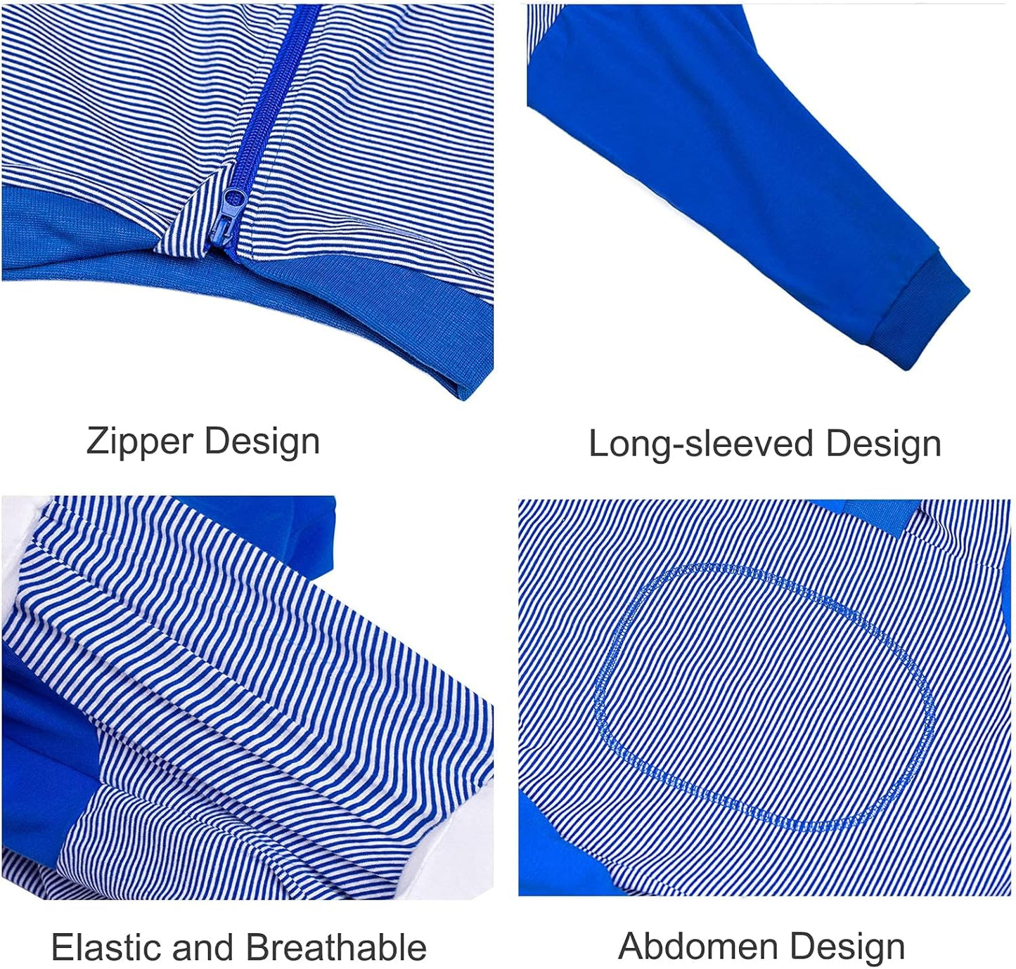 Yeapeeto Dog Onesie Surgery Recovery Suit for Large Medium Bodysuit Dogs Pajamas PJS Full Body for Shedding, Prevent Licking, Wound Protection, Cone Alternative (7X-Large (Pack of 1), Blue)