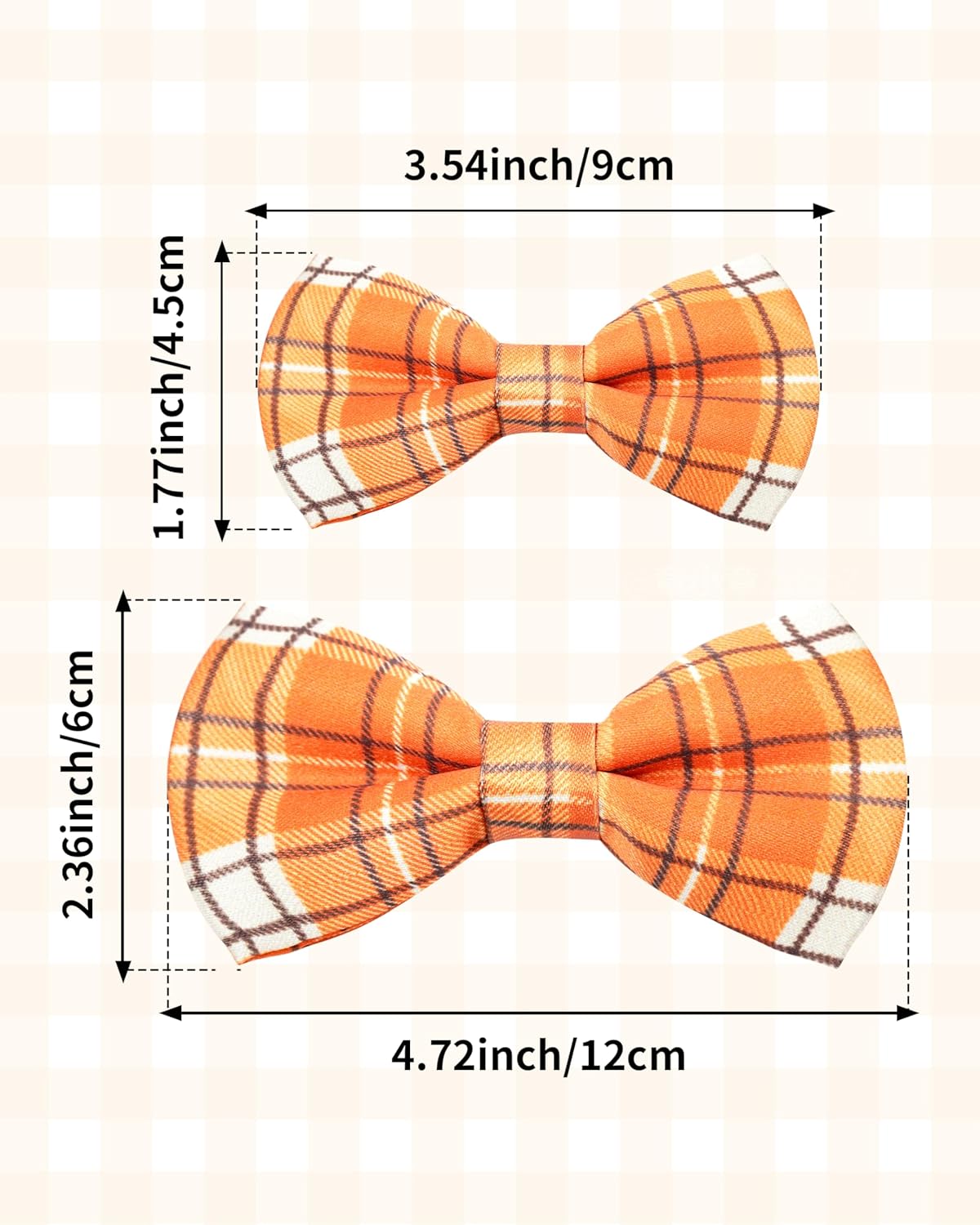 PET SHOW 10 Pack Plaid Small Dog Bow Ties Sliding Collar Attachments Puppy Cats Classic Bowties for Medium Dogs Rainbow Bowknots Christmas Party Holiday Pet Grooming Accessories(Small)