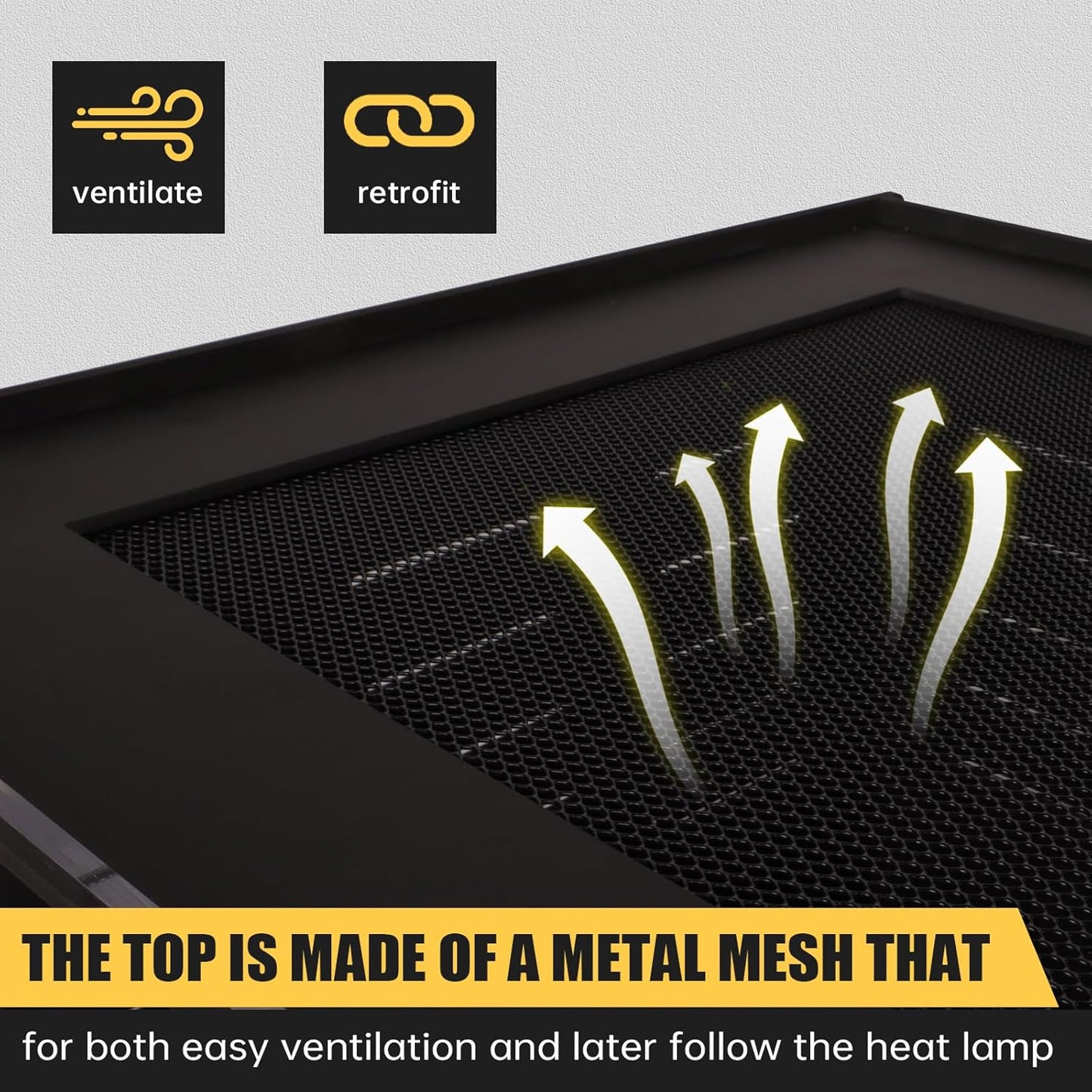 10 Gallon Reptile Tank - 12x12x18 Crested Gecko Tank Enclosure - Acrylic Habitat with Ventilation for Lizard, Spiders & Snakes