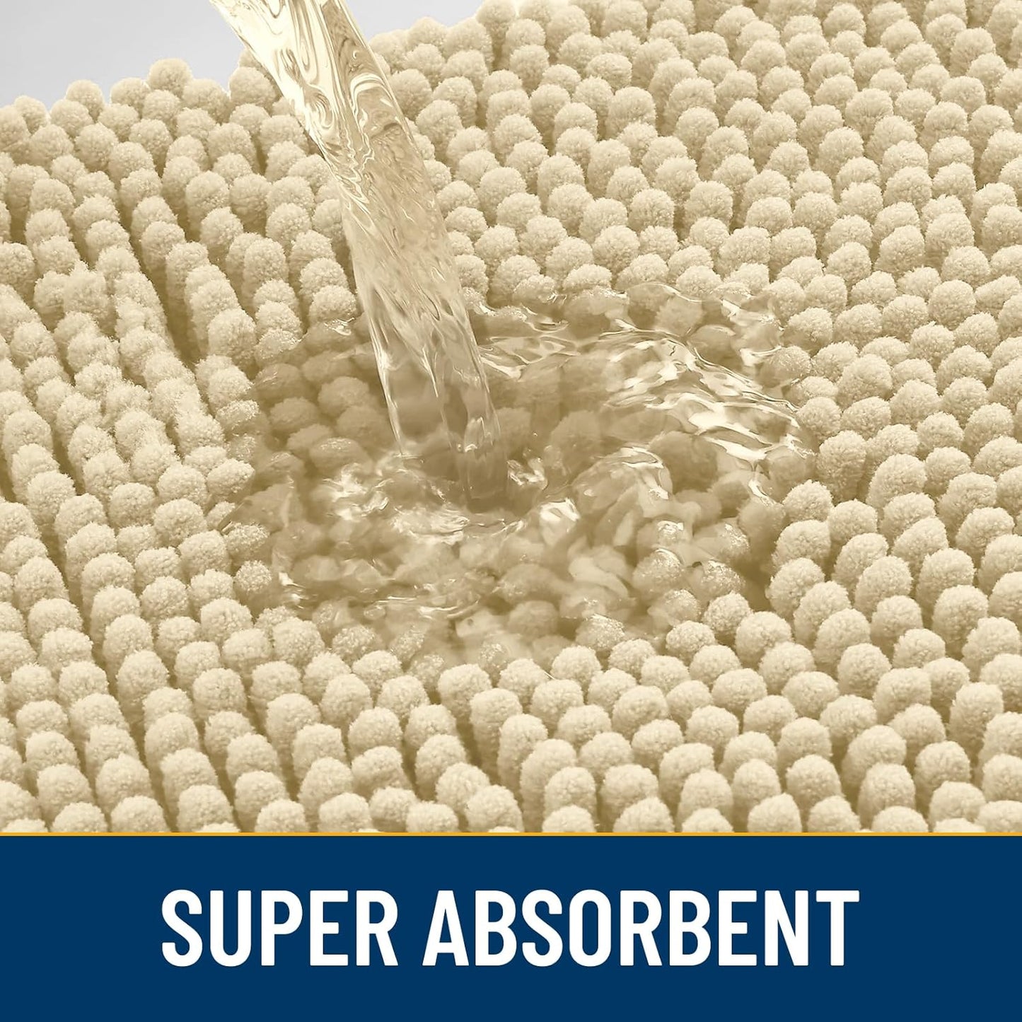 Smiry Dog Door Mat for Muddy Paws 30x20, Absorbs Moisture and Dirt Doormat, Non-Slip Washable Quick Dry Chenille Front Door Mat Indoor Entrance, Entryway Carpet for Inside Floor, Cream White