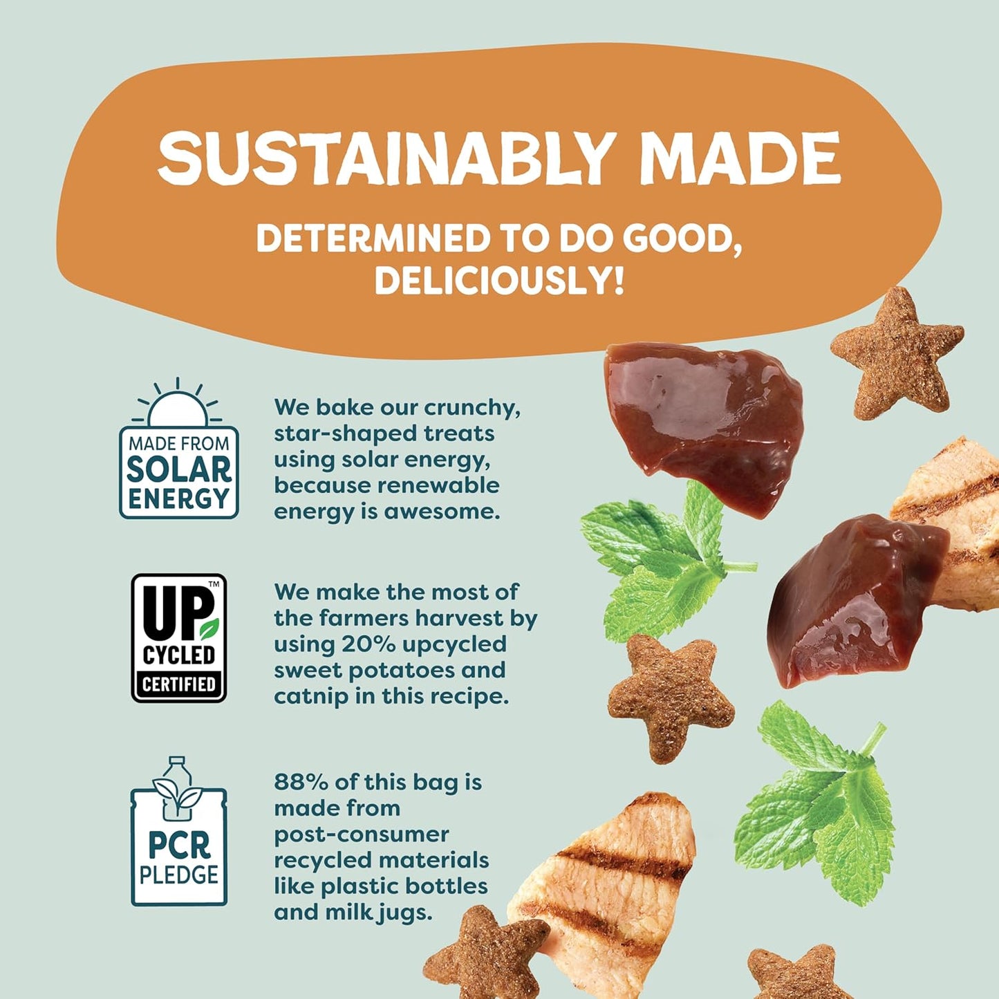 Shameless Pets Crunchy Cat Treats - Catnip Treats for Cats with Digestive Support, Kitten Treats with Real Ingredients, Natural & Healthy Flavored Feline Snacks - Catnip N Chill Chicken Liver, 1-pk