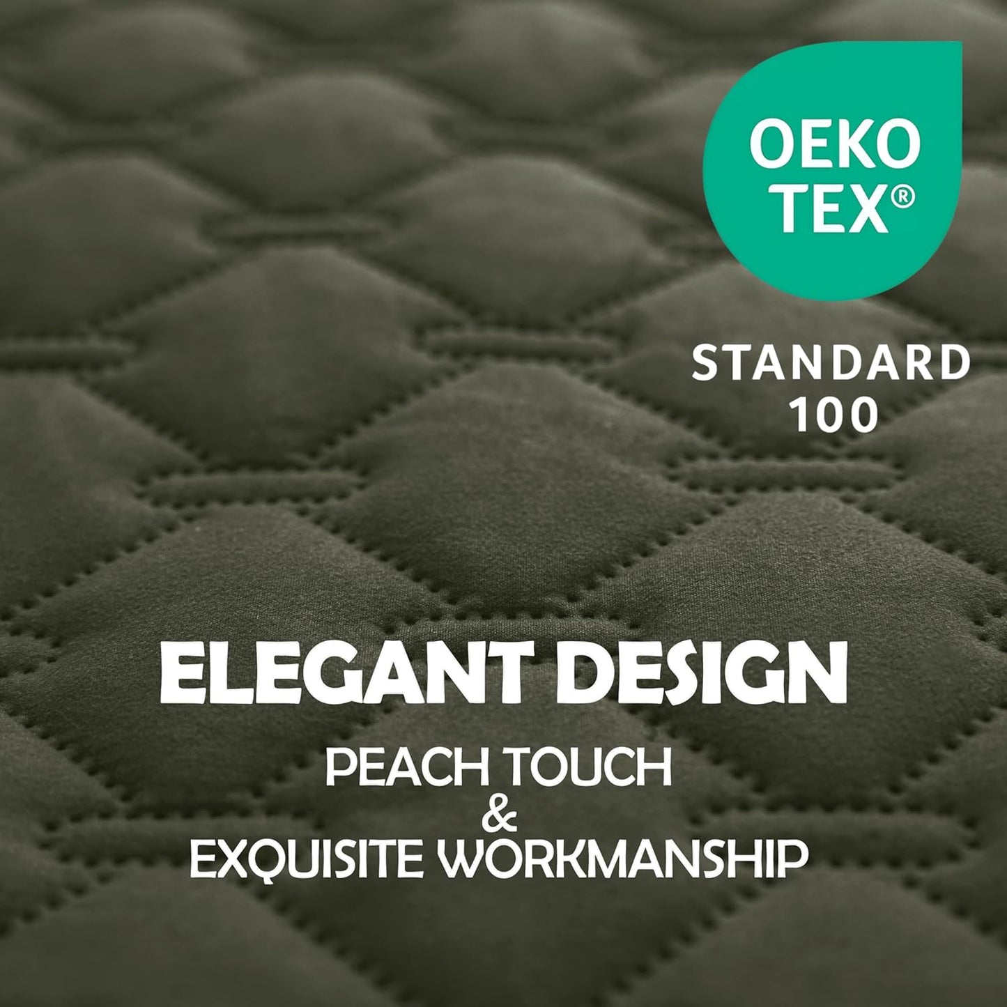 gogobunny 100% Double Sided Waterproof Dog Blanket Soft Pet Bed Cover Reversible Protect Furniture Couch Sofa Car for Puppy Large Dog Cat (Dark Olive/Light Olive, 82x120 Inch (Pack of 1))