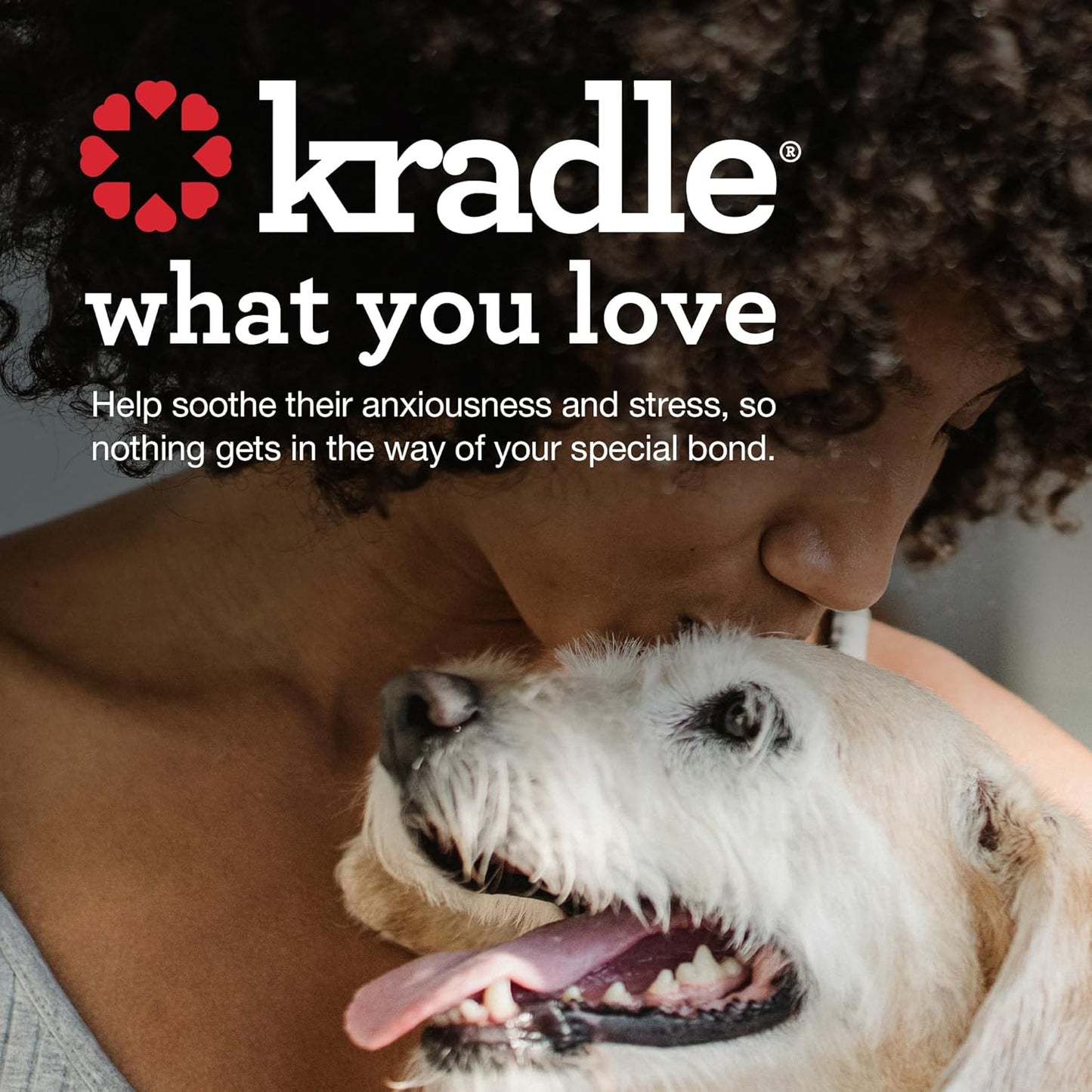 Kradle Calming Chews for Dogs - Anxiety and Stress Support - L-Theanine Ashwagandha GABA - Calming Supplement for Relaxation and Stress - Chicken Flavor- 75 Chews