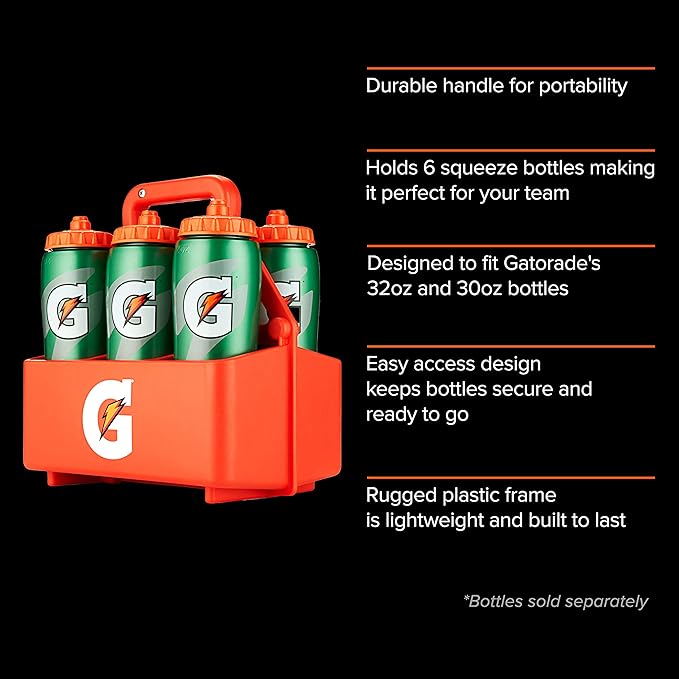 Gatorade 6ct Squeeze Bottle Carrier 30oz
