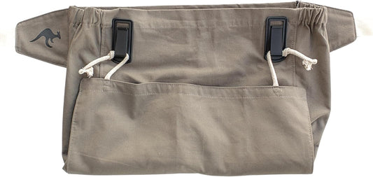 Roo Gardening Apron with Pockets & Harvesting, Picking Pouch - Adjustable, Water-resistant, Washable Canvas Cotton