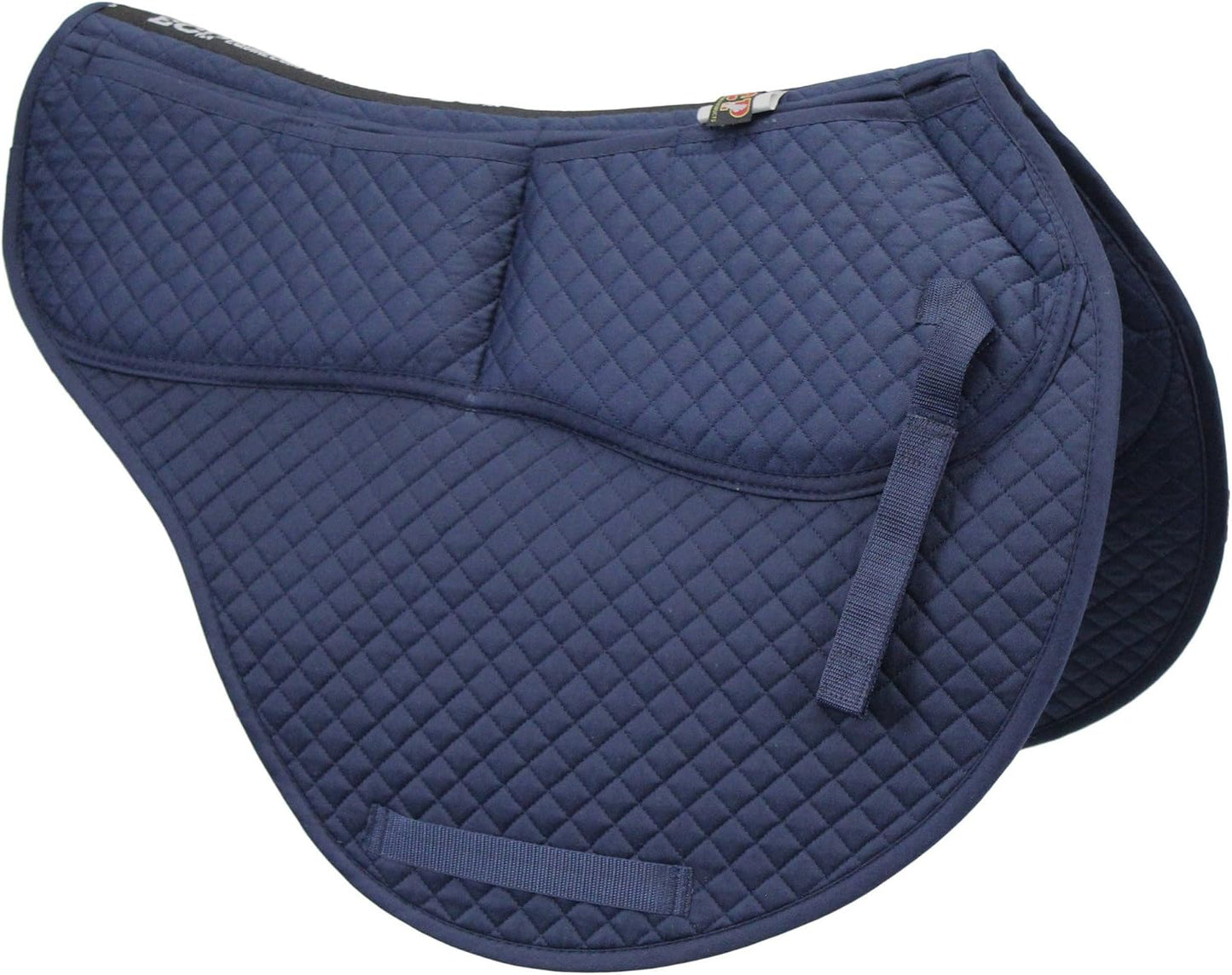 ECP Equine Comfort Products All-Purpose Contoured Correction Saddle Pad with Adjustable Memory Foam Inserts for Custom Support, Non-Slip, Shock Absorbing, 22” Spine, 19.5” Drop