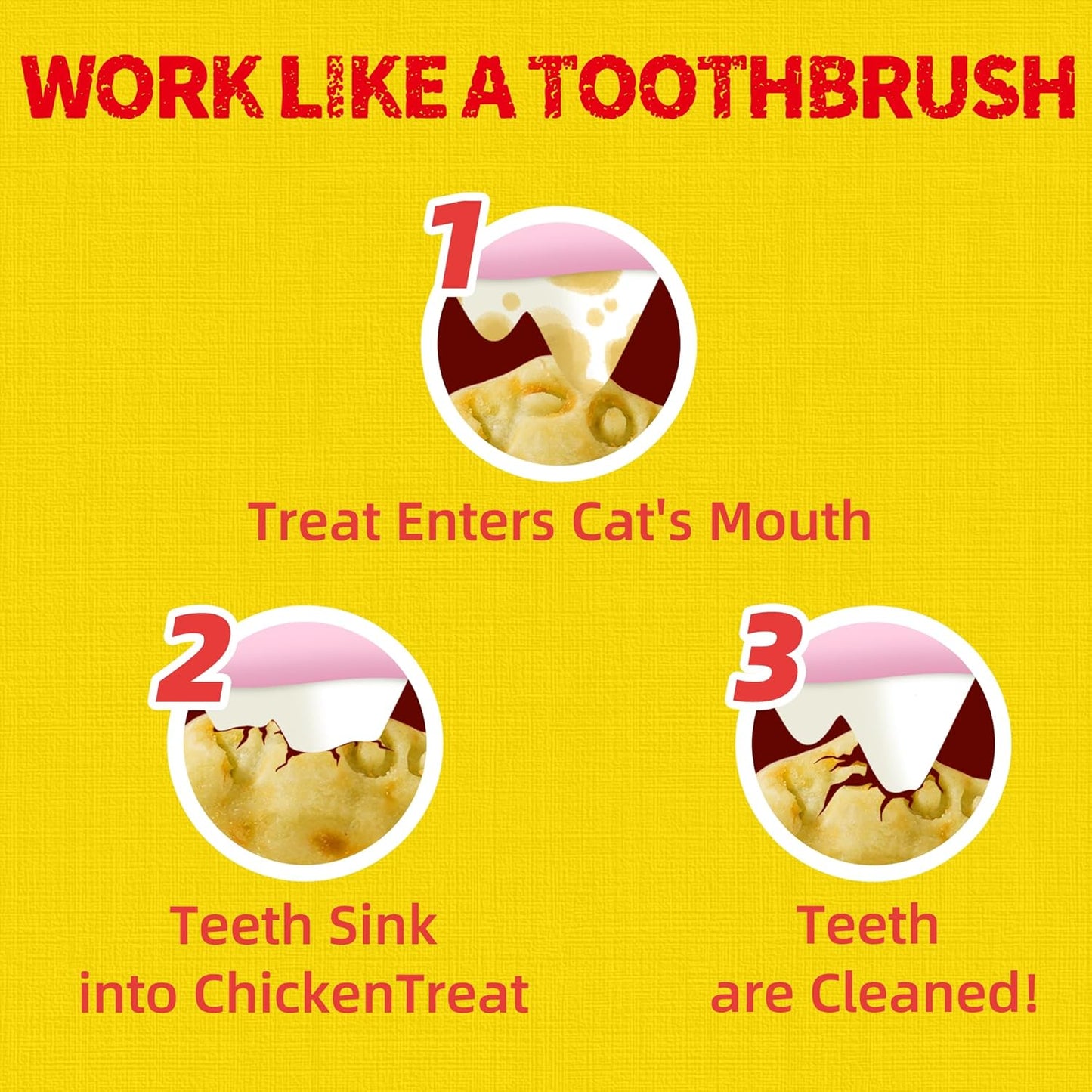 Just Try 16 OZ Cat Treats for Indoor Cats, High Protein Low-Calorie Cat Snacks, Healthy Crunchy Treats, Grain Free Natural Chicken Flavor