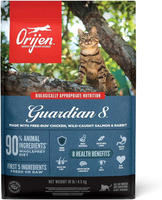 ORIJEN Guardian 8 Grain Free High Protein Premium Dry Cat Food 10lb Bag