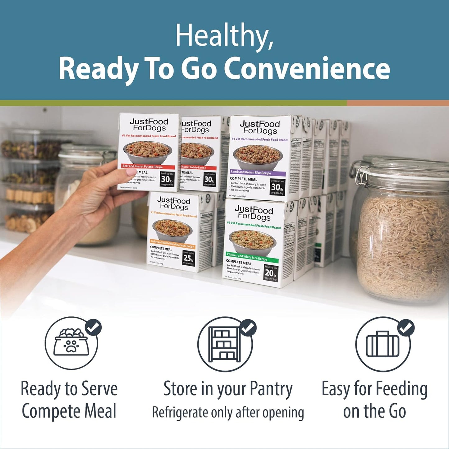 JustFoodForDogs Fresh Dog Food Topper Variety Pack, Beef & Chicken Human Grade Dog Food Recipes - 12.5 oz (Pack of 4)