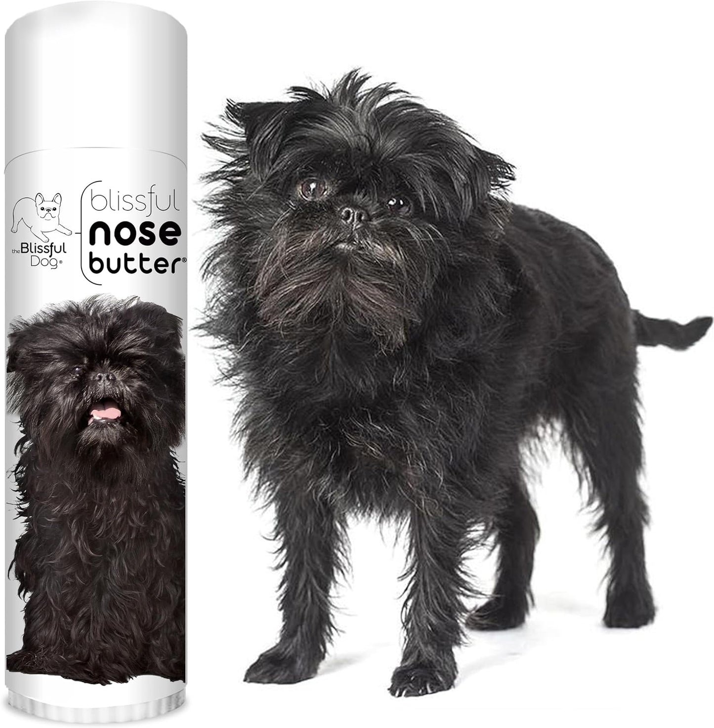The Blissful Dog Affenpinscher Nose Butter for Dry, Cracked Skin, Lick-Safe Dog Nose Balm with Moisturizing Shea Butter, Almond, Olive, and Essential Oils, Pet Supplies, Uncented, 0.50 oz.