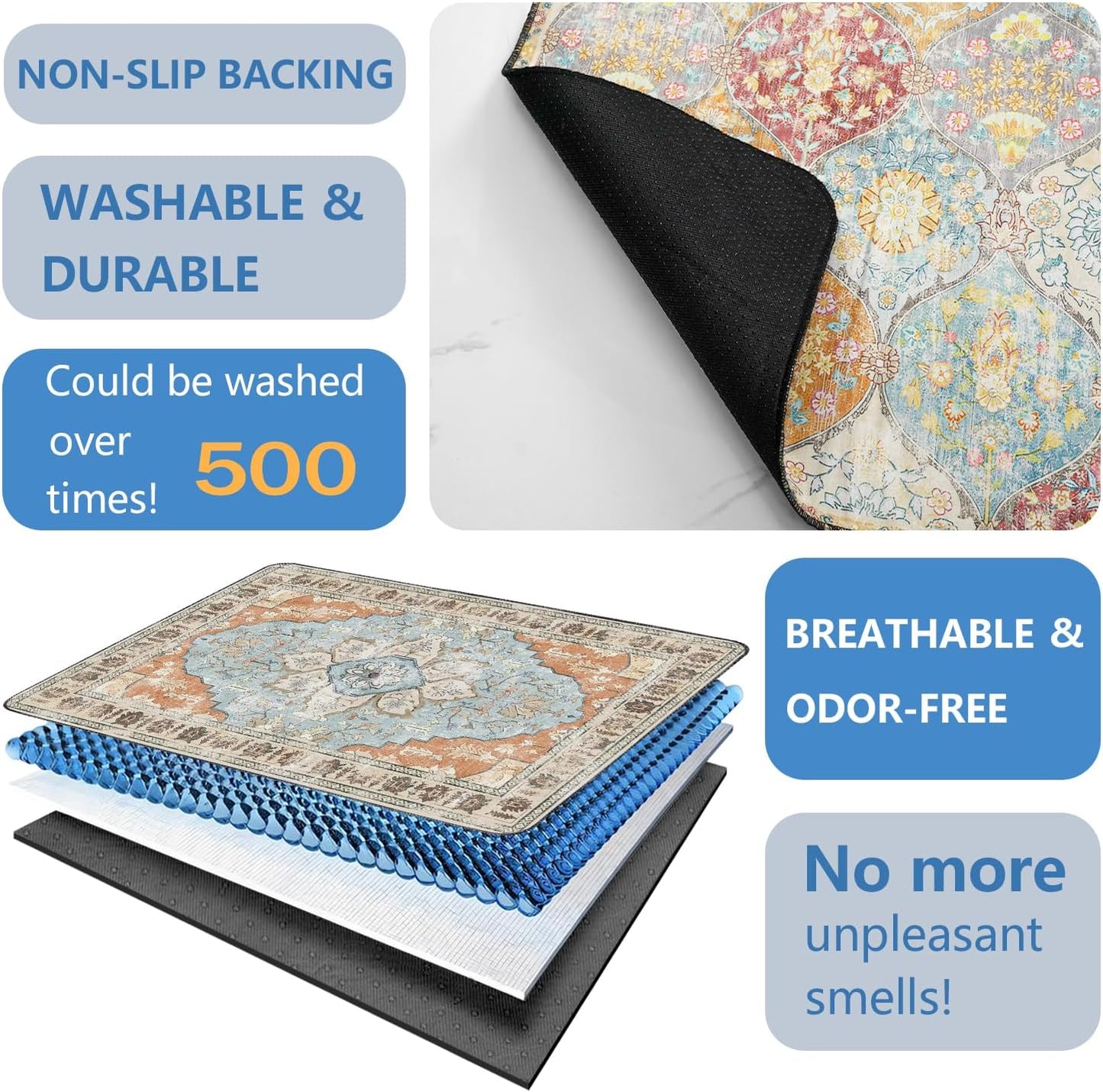 Washable Pee Pads for Dogs 2 Pack, Absorbent Reusable Puppy Pads Waterproof, Leakproof & Non-Slip Whelping Pad, Potty Training Pads for Dogs Playpen Mat 24x36