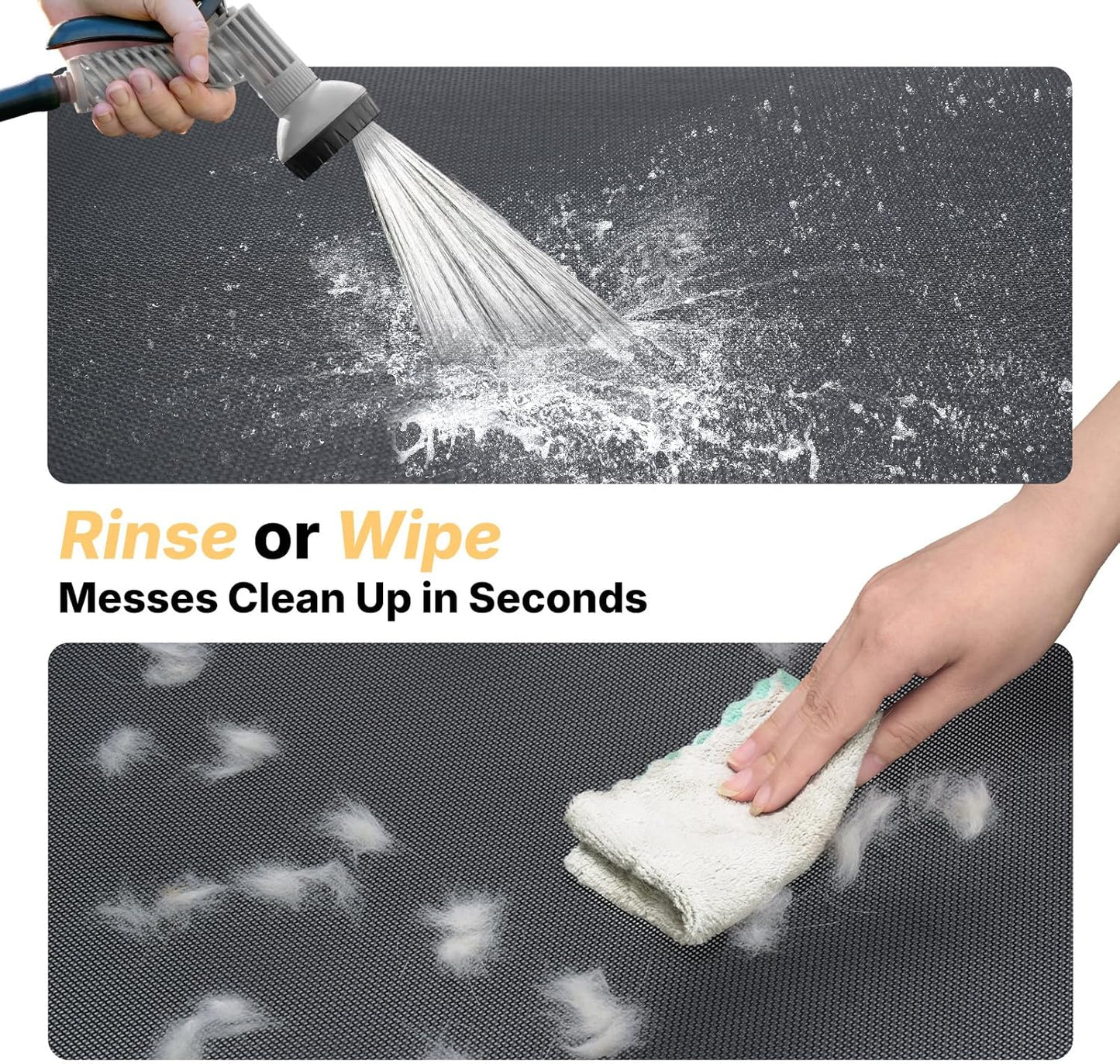 Veehoo Outdoor Elevated Dog Cot Bed, Cooling Raised Pet Bed for XX-Large Dog, Washable Breathable Mesh Hammock Bed with No-Slip Feet, Indestructible Ground Off Training Platform Cot-59"x37.5" Black