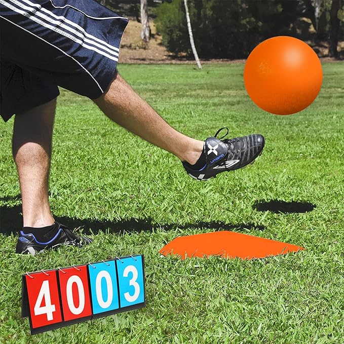 Kickball Set with Bases and Ball - 8.5" Kickball 12" Pump 14" Scoreboard