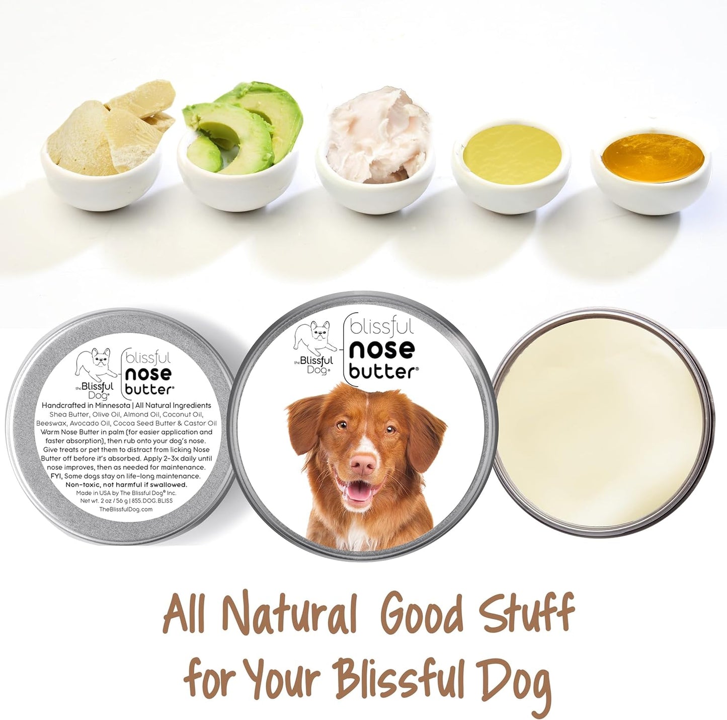 The Blissful Dog Nova Scotia Duck Tolling Retriever Unscented Nose Butter - Dog Nose Butter, 1 Ounce