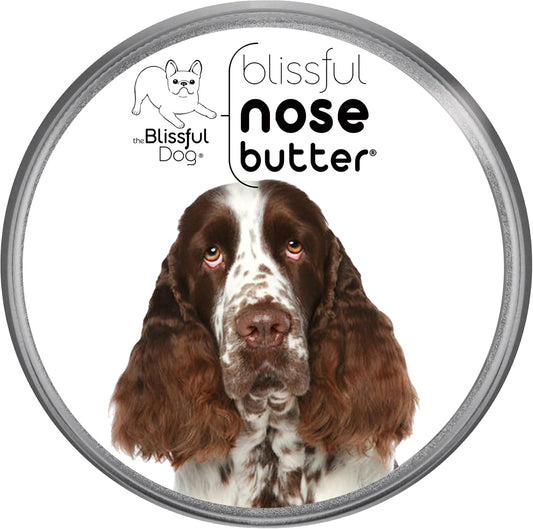 The Blissful Dog Springer Spaniel Nose Butter for Dry, Cracked Skin, Lick-Safe Dog Nose Balm with Moisturizing Shea Butter, Almond, Olive, and Essential Oils, Pet Supplies, Uncented, 2 oz.