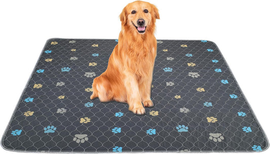 Aitmexcn Washable Puppy Dog Pee Pad, 2PCS 100% Waterproof Whelping Training Mat for Puppy/Senior Dog, Fast Drying Reusable Puppy Pads for Indoor, Outdoor and Car Travel- 48'' x 65''